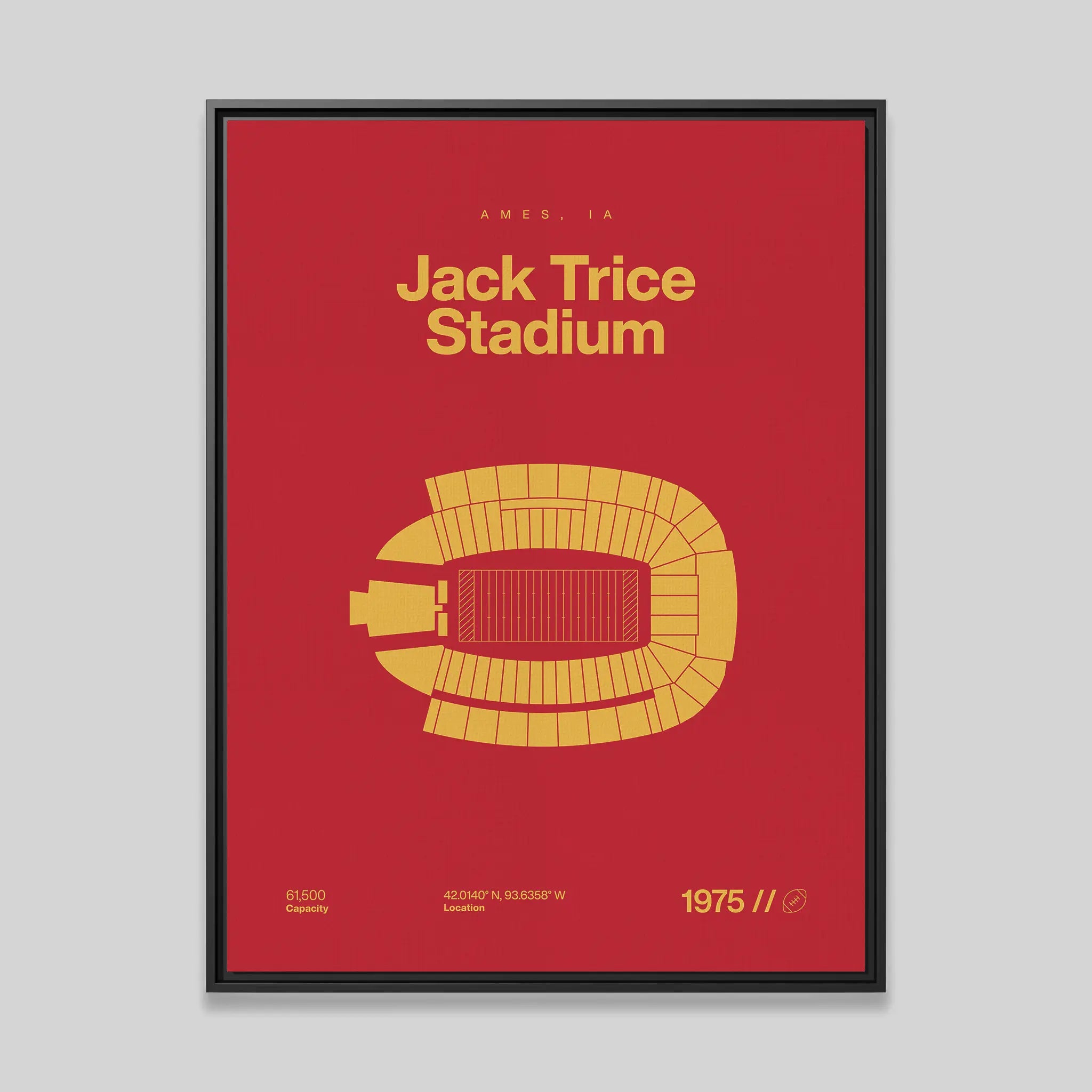 Iowa ST College Football Stadium Bold Canvas Art