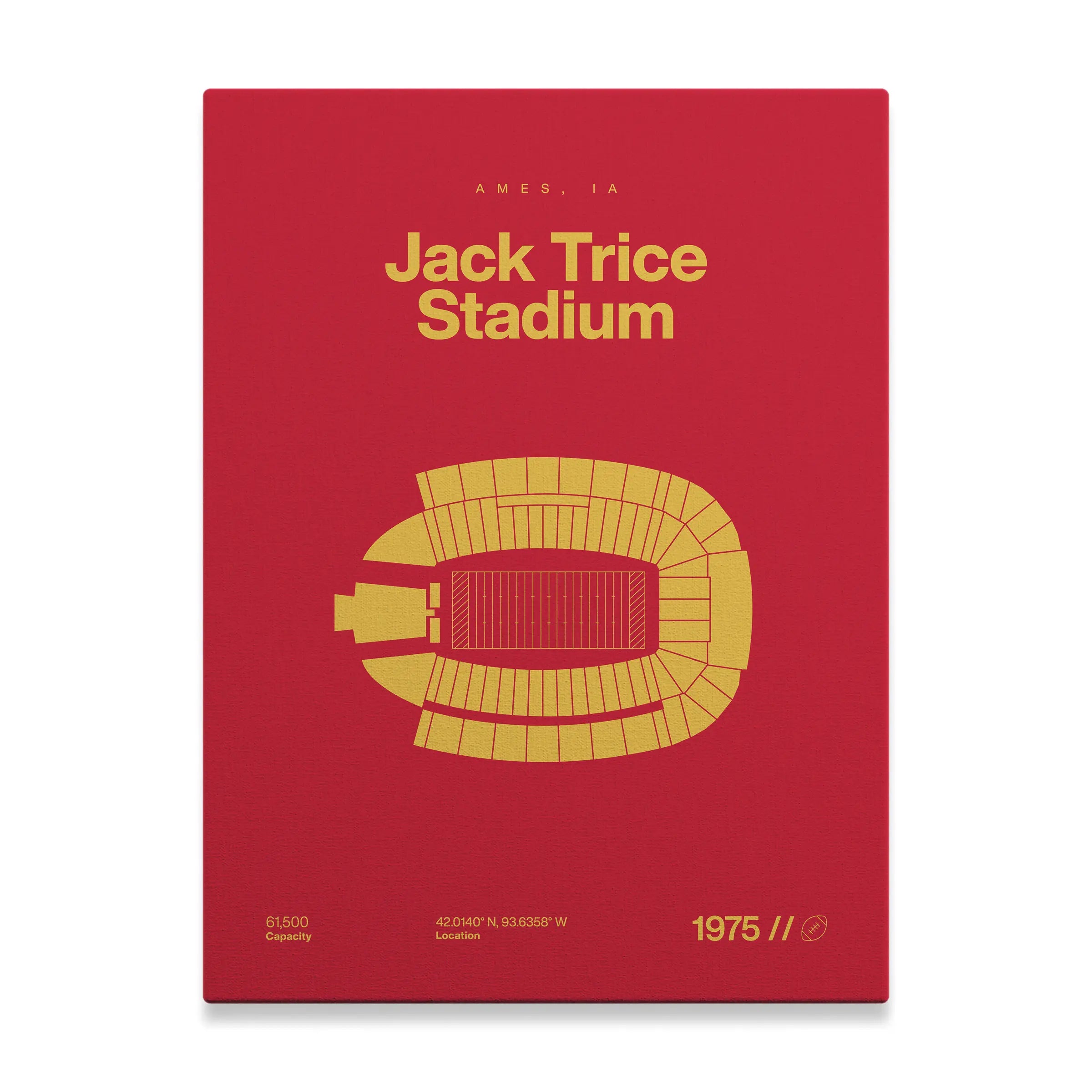 Iowa ST College Football Stadium Bold Canvas Art