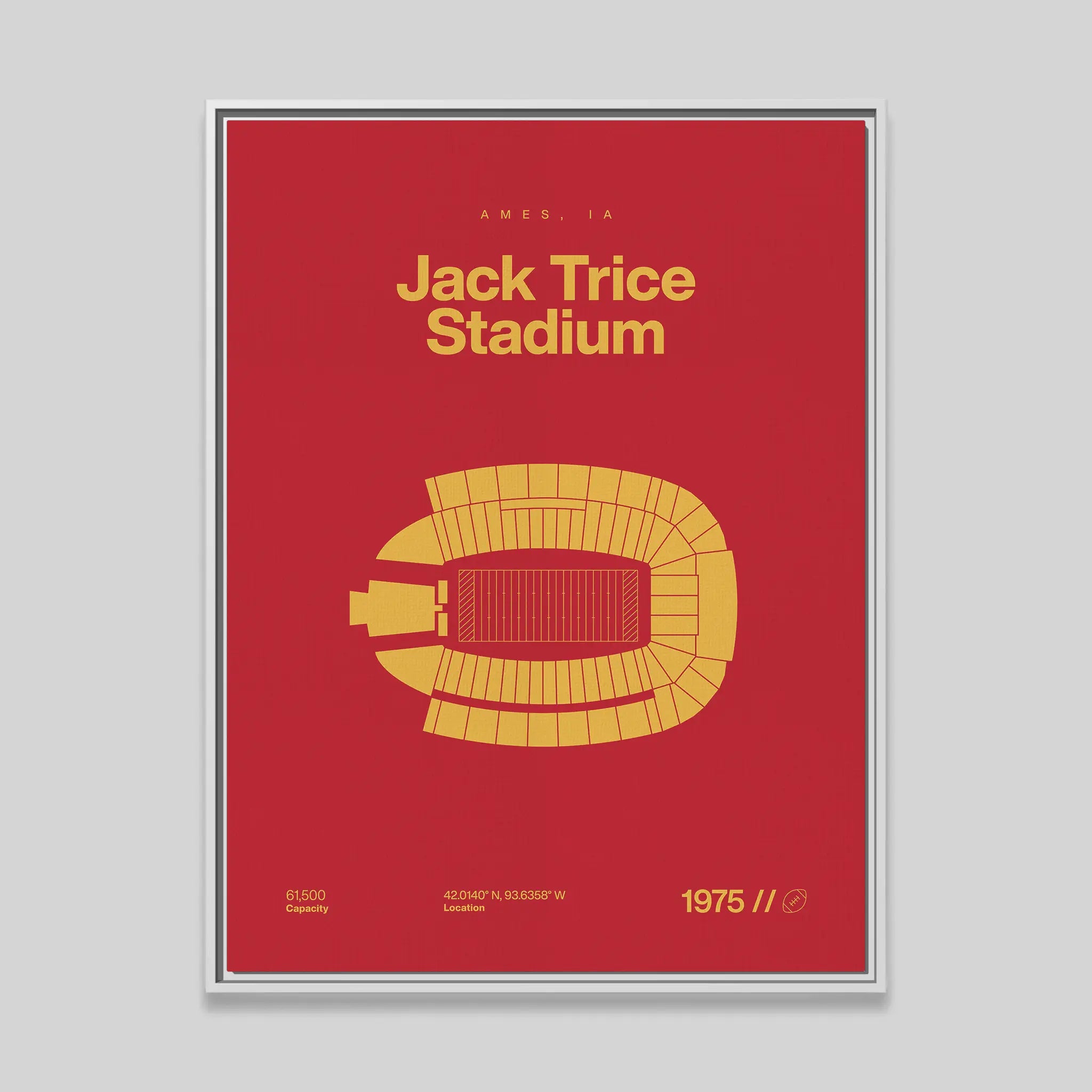 Iowa ST College Football Stadium Bold Canvas Art