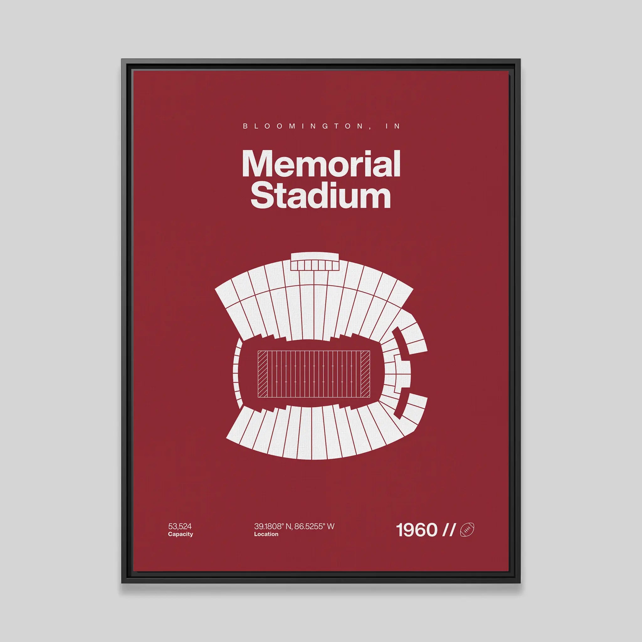 Indiana College Football Stadium Bold Canvas Art