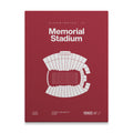 Indiana College Football Stadium Bold Canvas Art