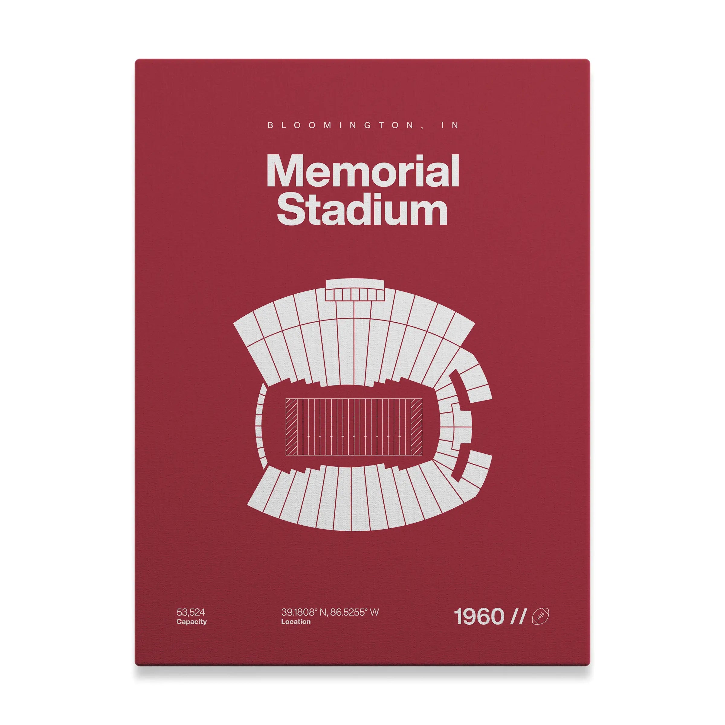 Indiana College Football Stadium Bold Canvas Art