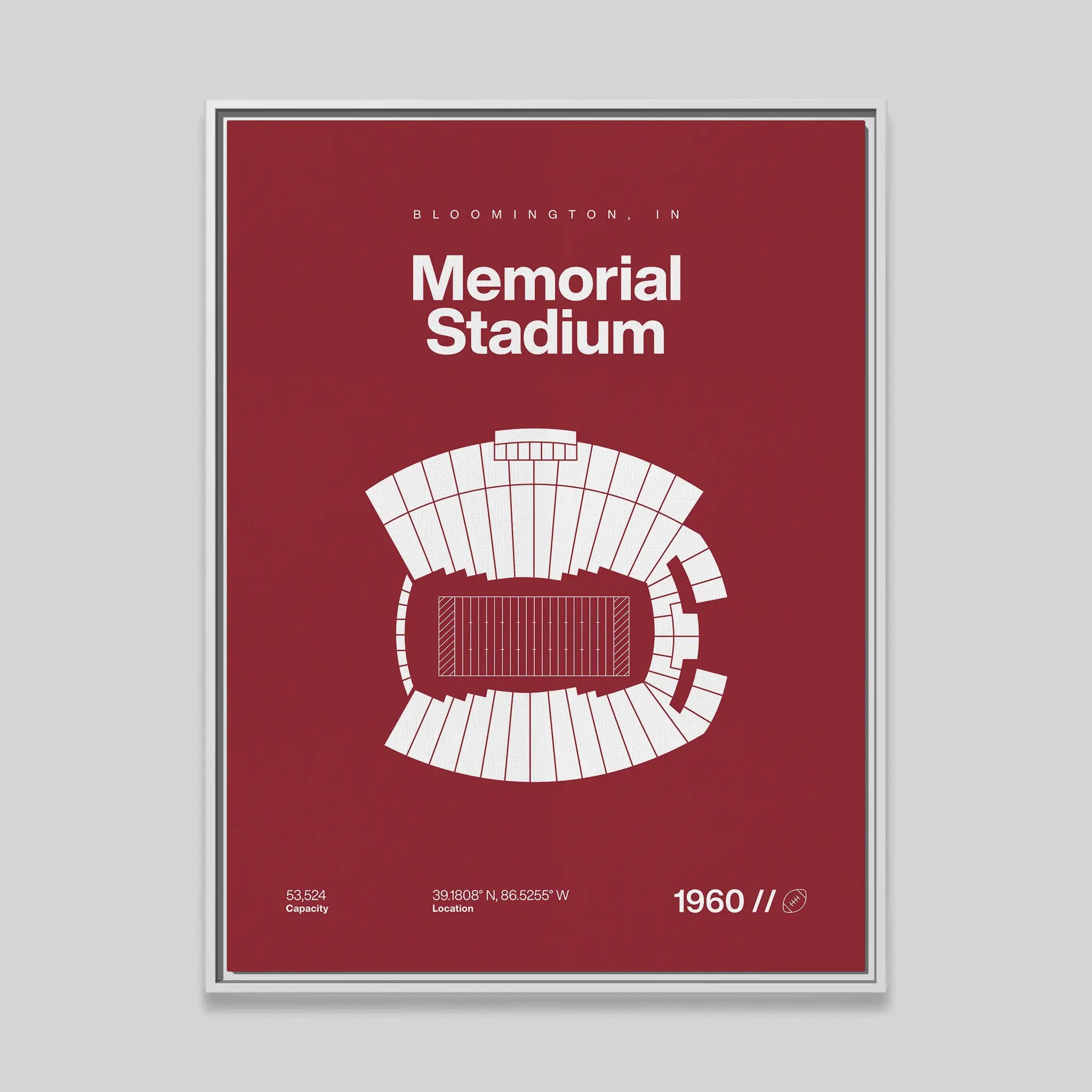 Indiana College Football Stadium Bold Canvas Art