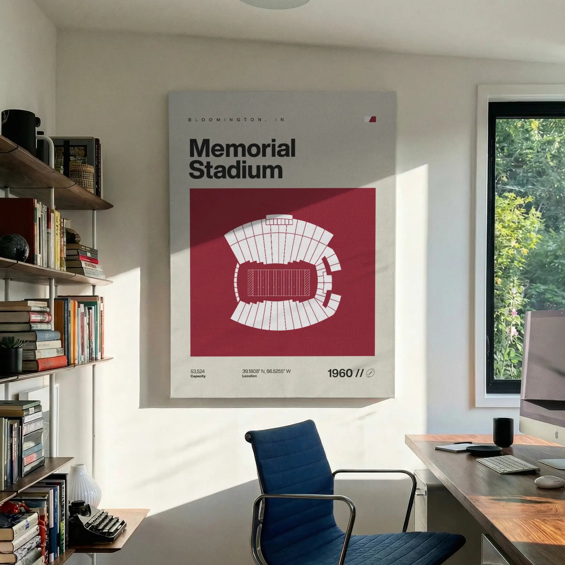 Indiana College Football Stadium Canvas Art