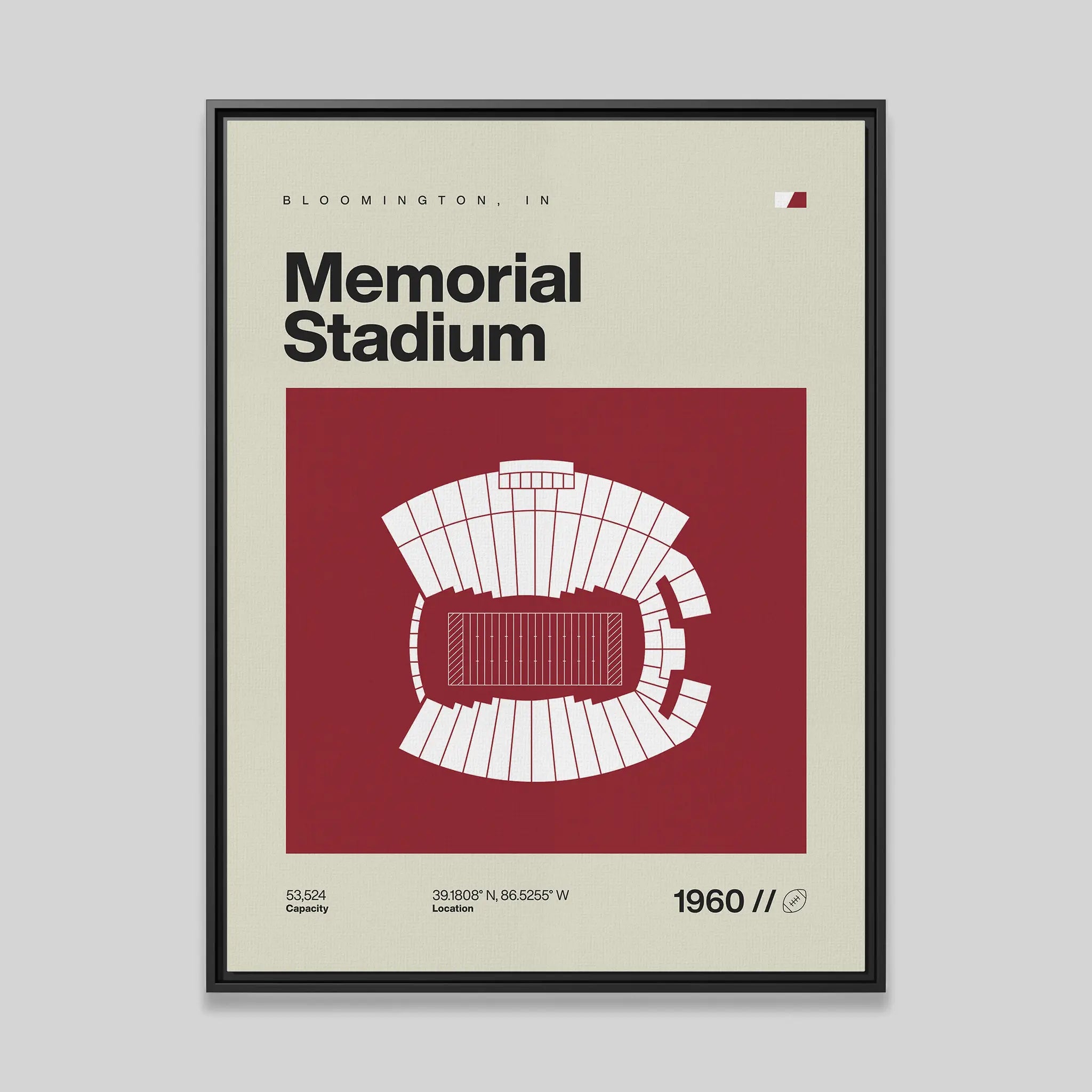 Indiana College Football Stadium Canvas Art