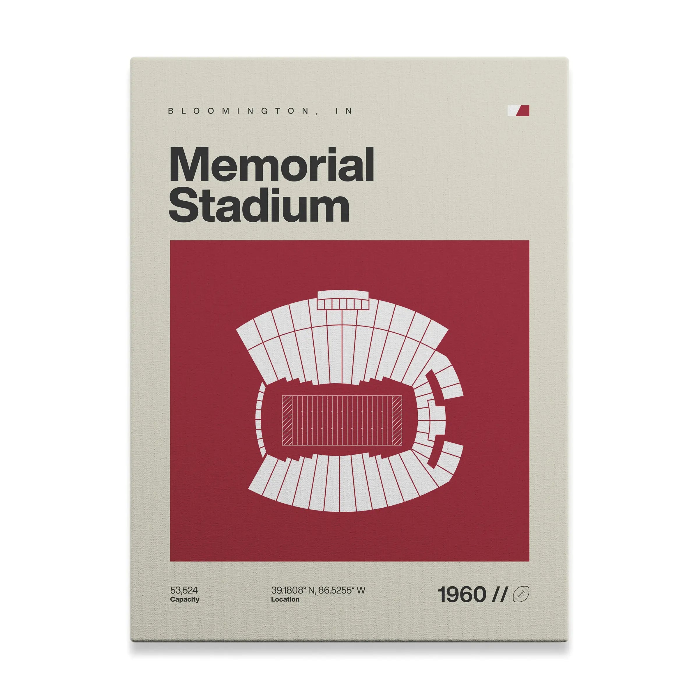 Indiana College Football Stadium Canvas Art