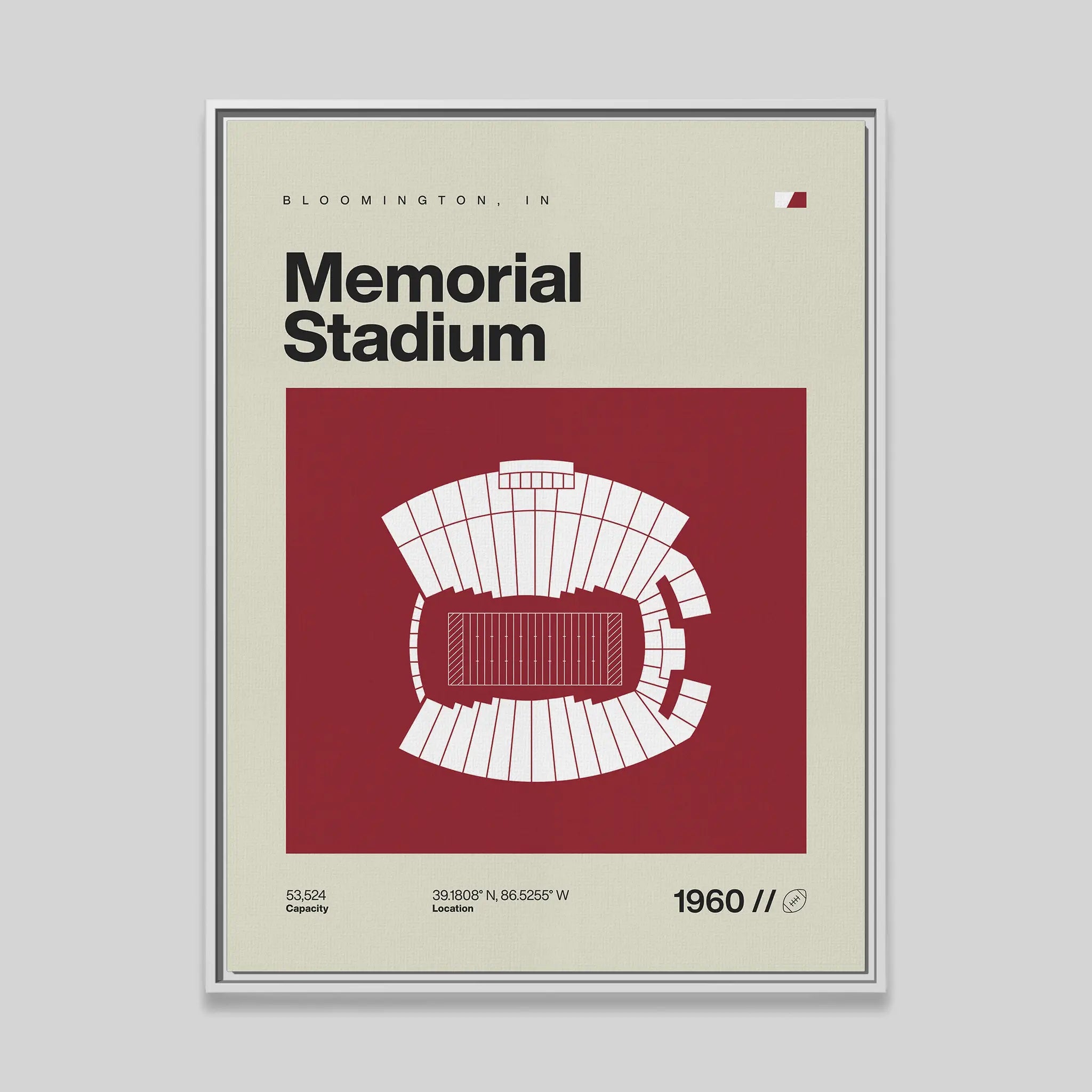 Indiana College Football Stadium Canvas Art