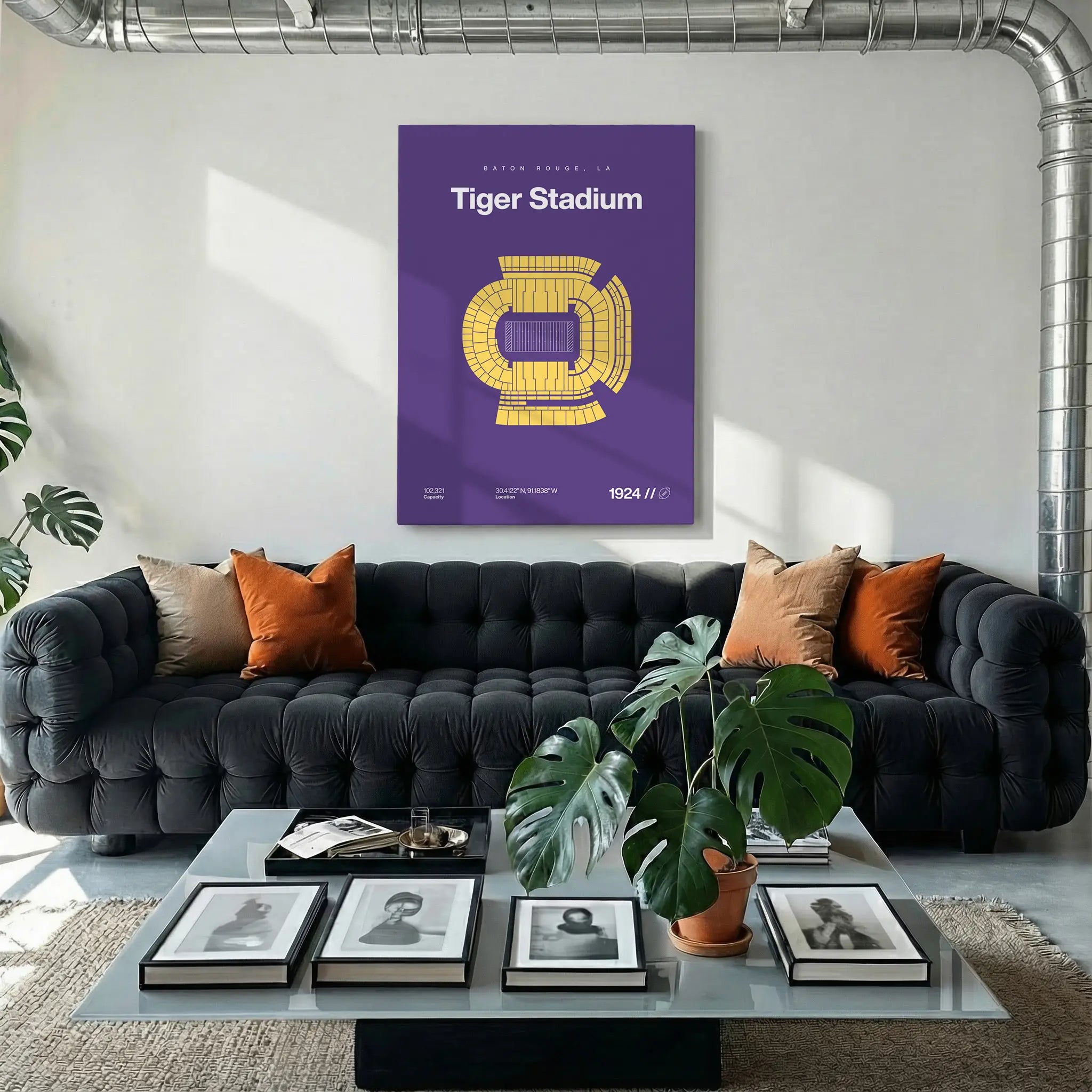 Louisiana College Football Stadium Bold Canvas Art