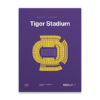 Louisiana College Football Stadium Bold Canvas Art