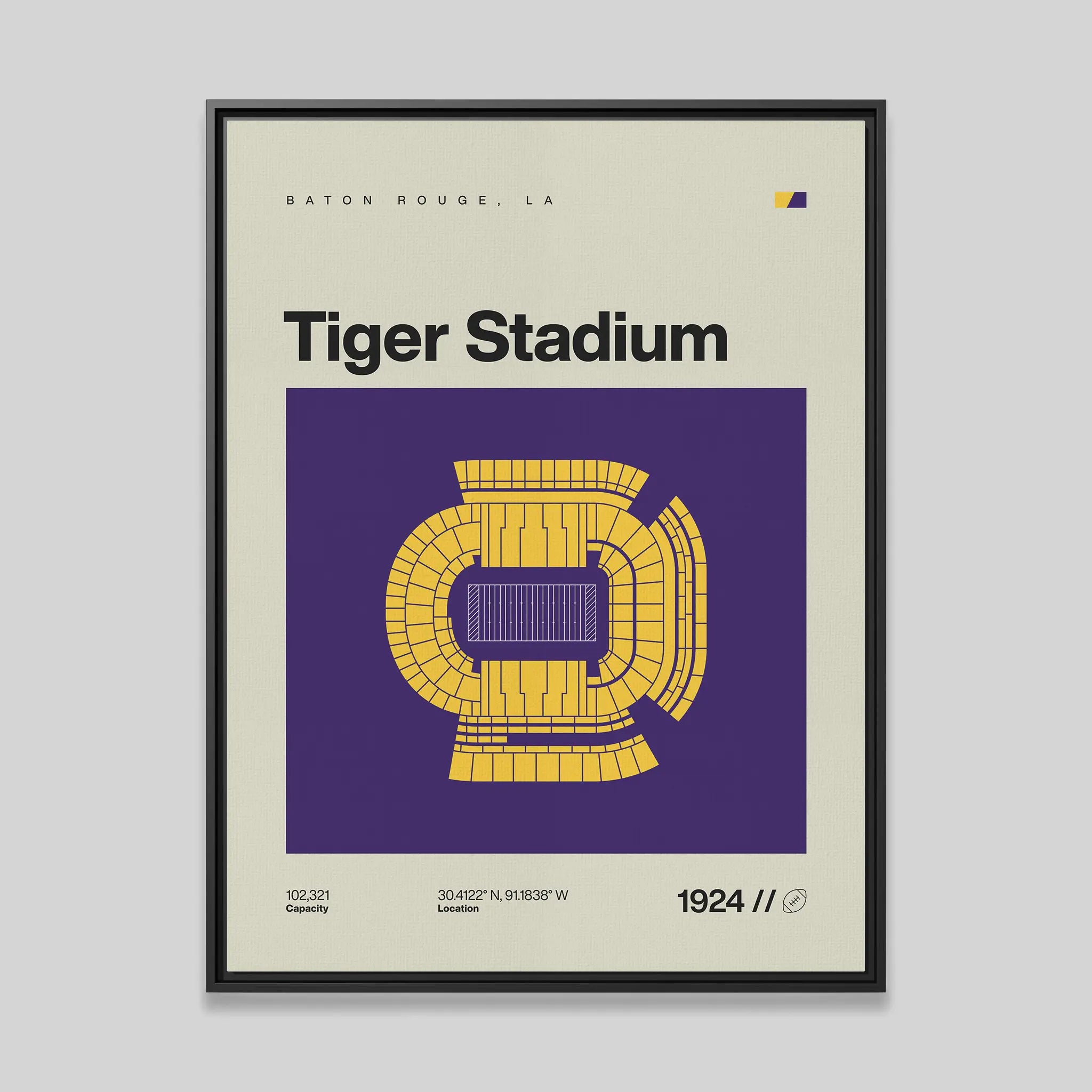 Louisiana College Football Stadium Canvas Art