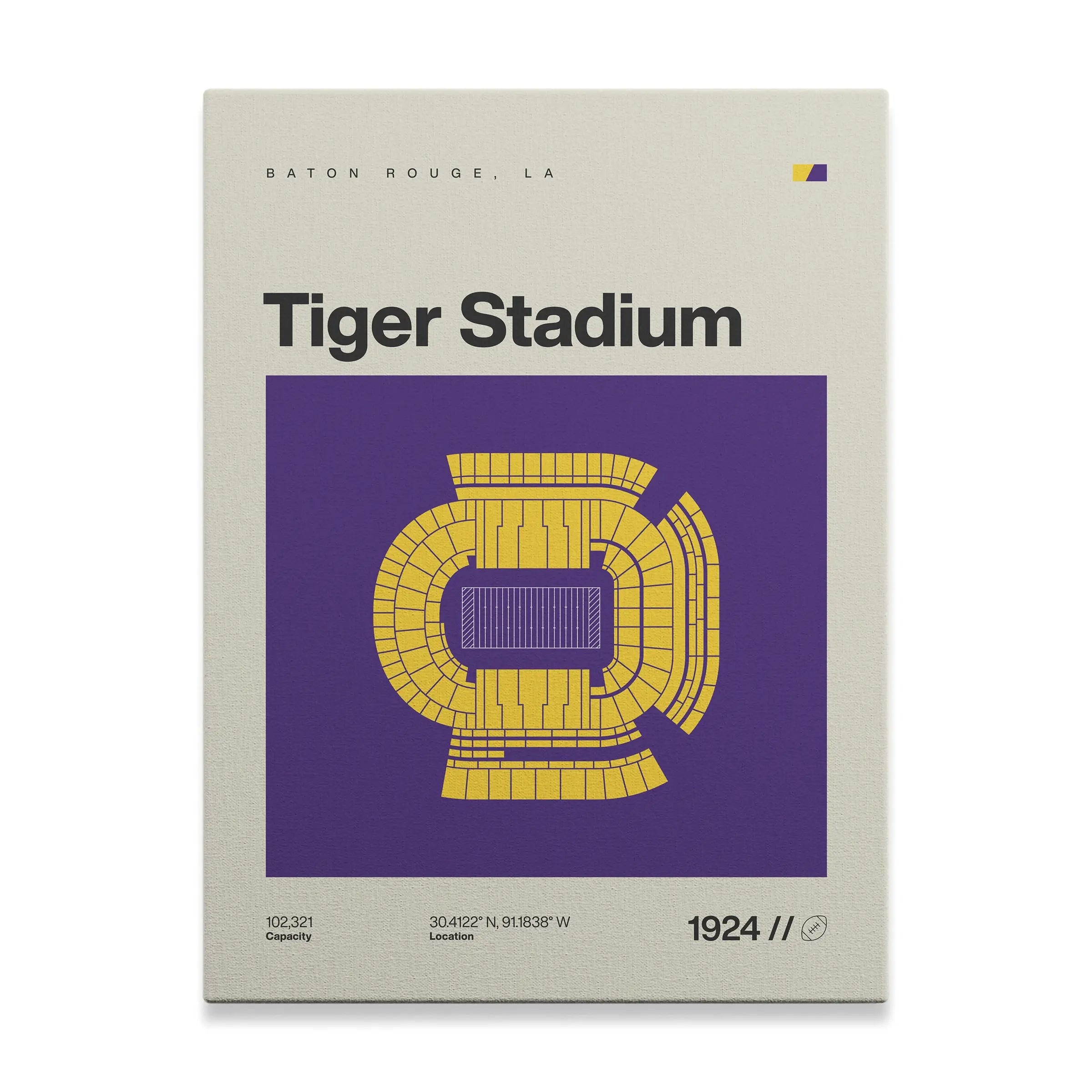 Louisiana College Football Stadium Canvas Art