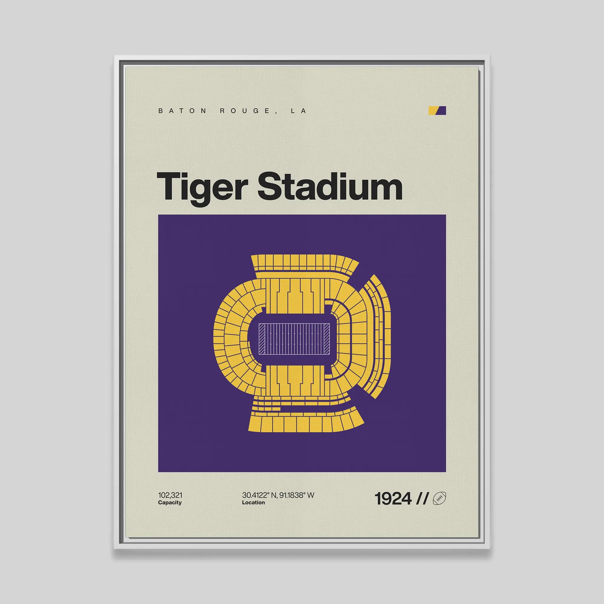 Louisiana College Football Stadium Canvas Art