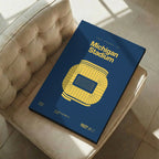 Michigan College Football Stadium Bold Canvas Art
