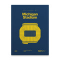Michigan College Football Stadium Bold Canvas Art