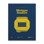 Michigan College Football Stadium Bold Canvas Art