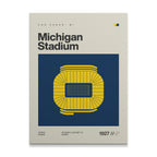 Michigan College Football Stadium Canvas Art