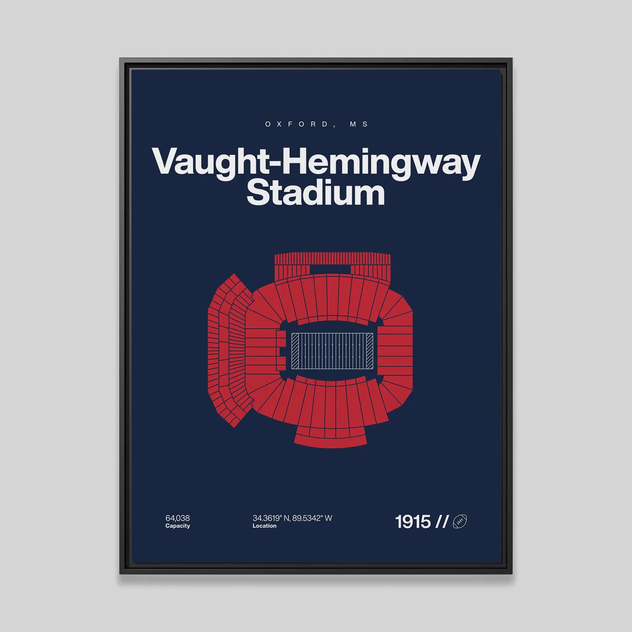 Mississippi College Football Stadium Bold Canvas Art