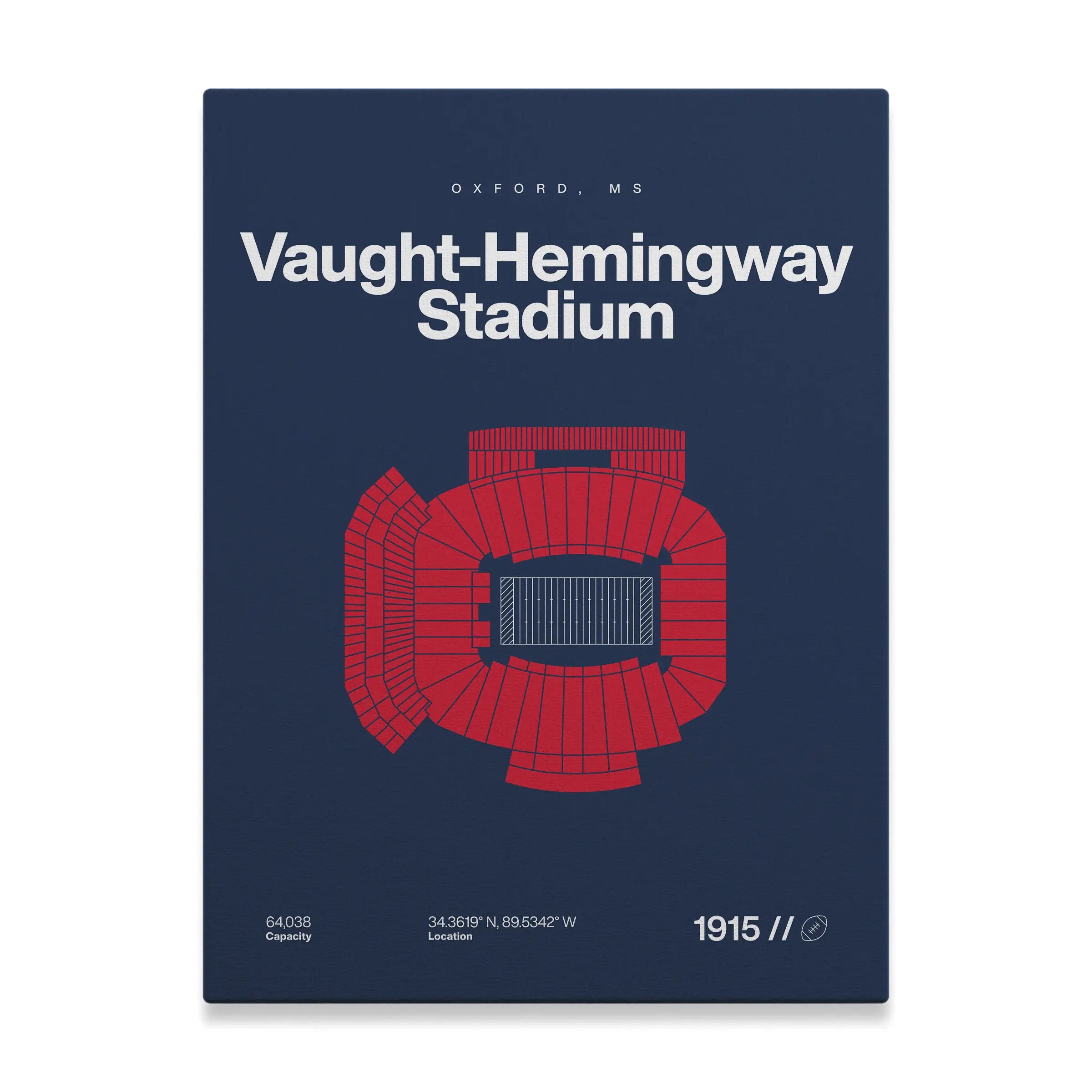 Mississippi College Football Stadium Bold Canvas Art