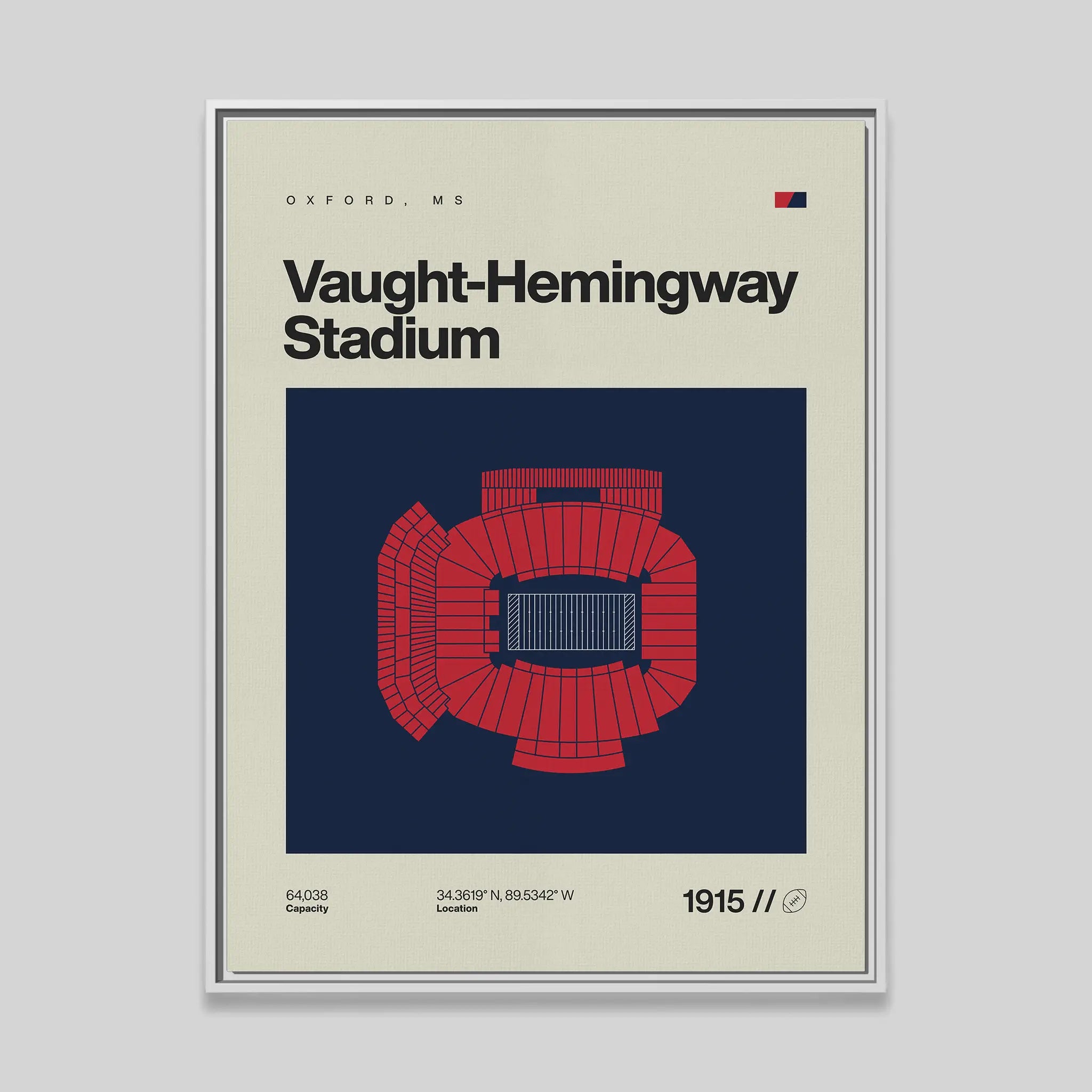 Mississippi College Football Stadium Canvas Art