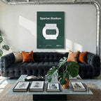 Michigan ST College Football Stadium Bold Canvas Art