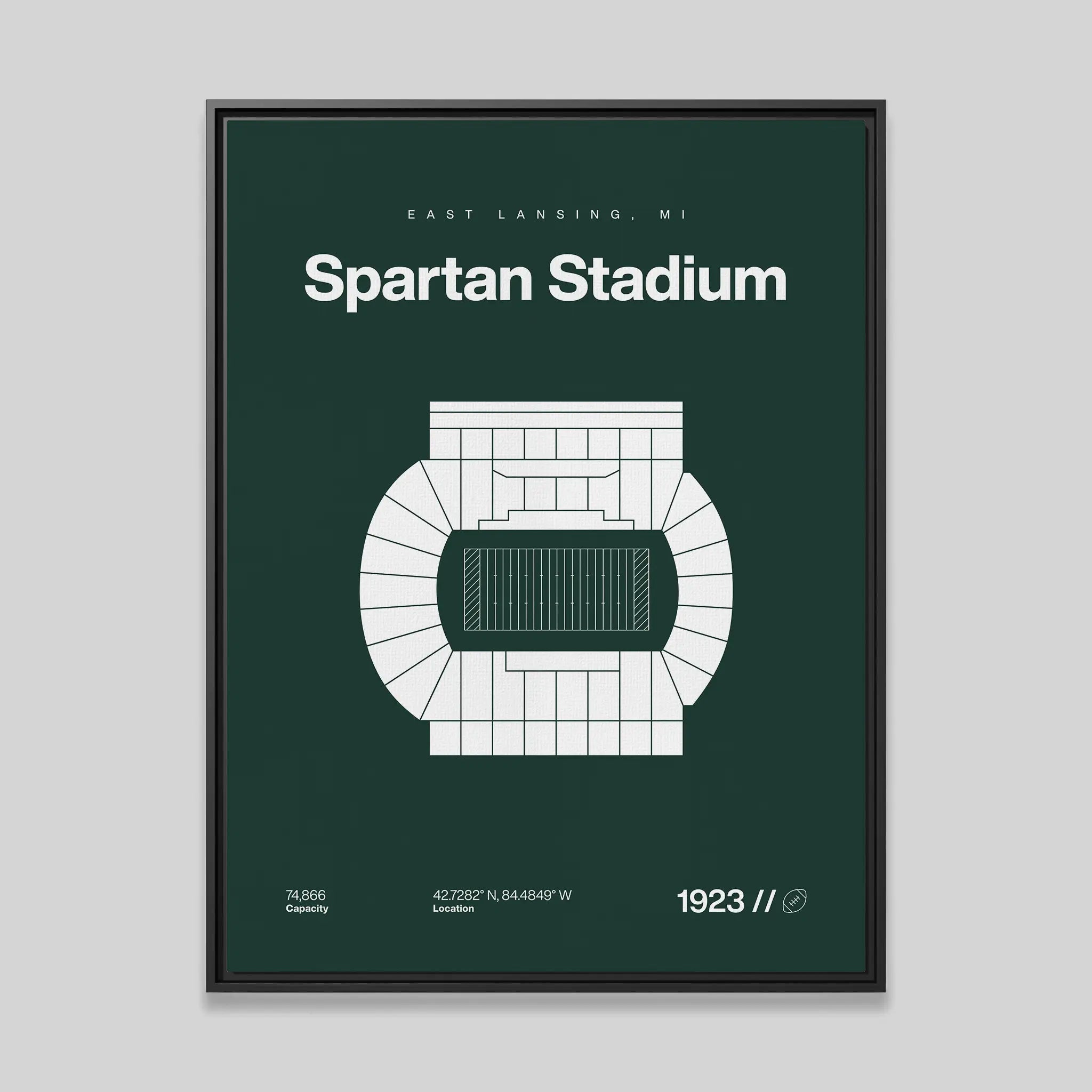 Michigan ST College Football Stadium Bold Canvas Art