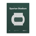 Michigan ST College Football Stadium Bold Canvas Art