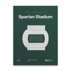 Michigan ST College Football Stadium Bold Canvas Art