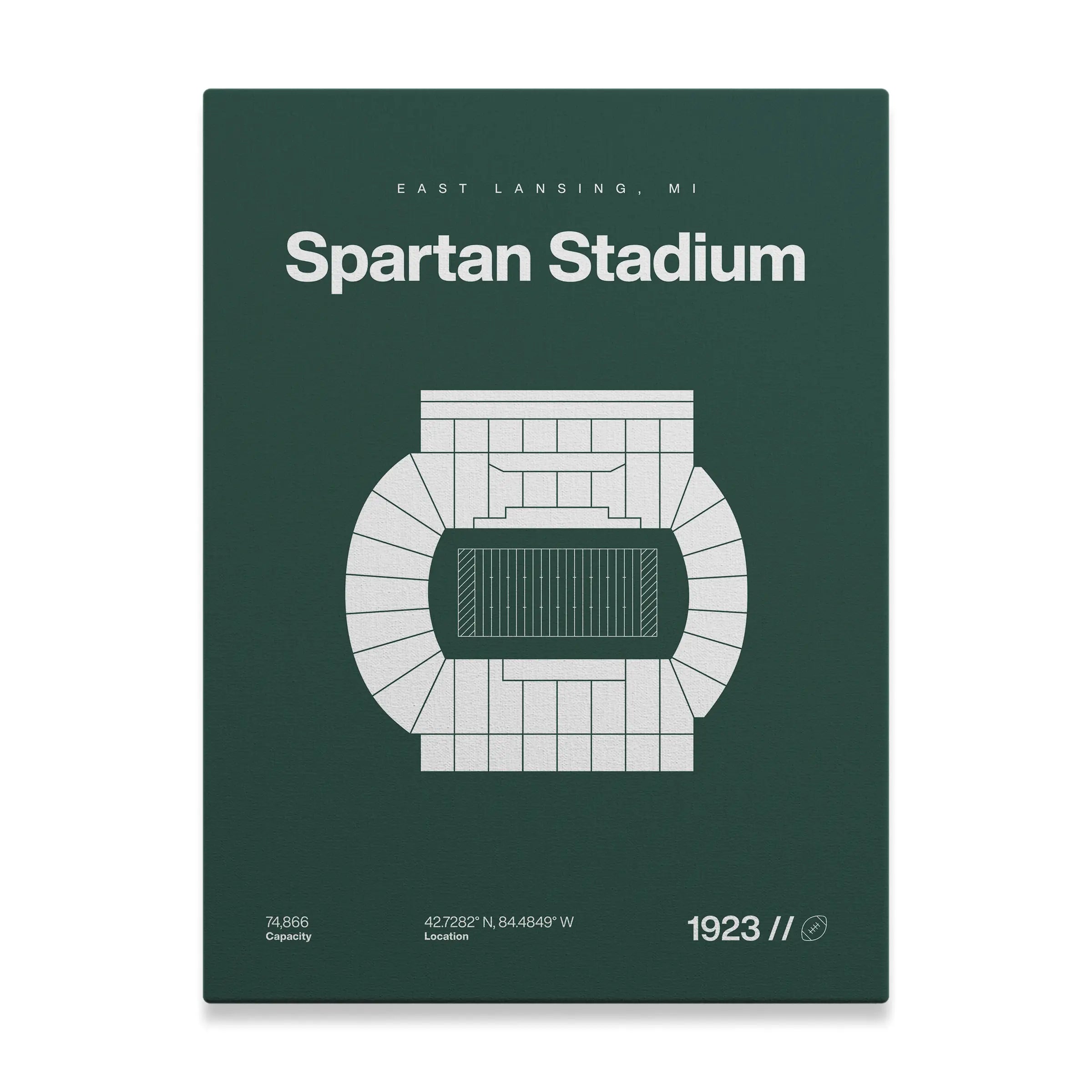 Michigan ST College Football Stadium Bold Canvas Art