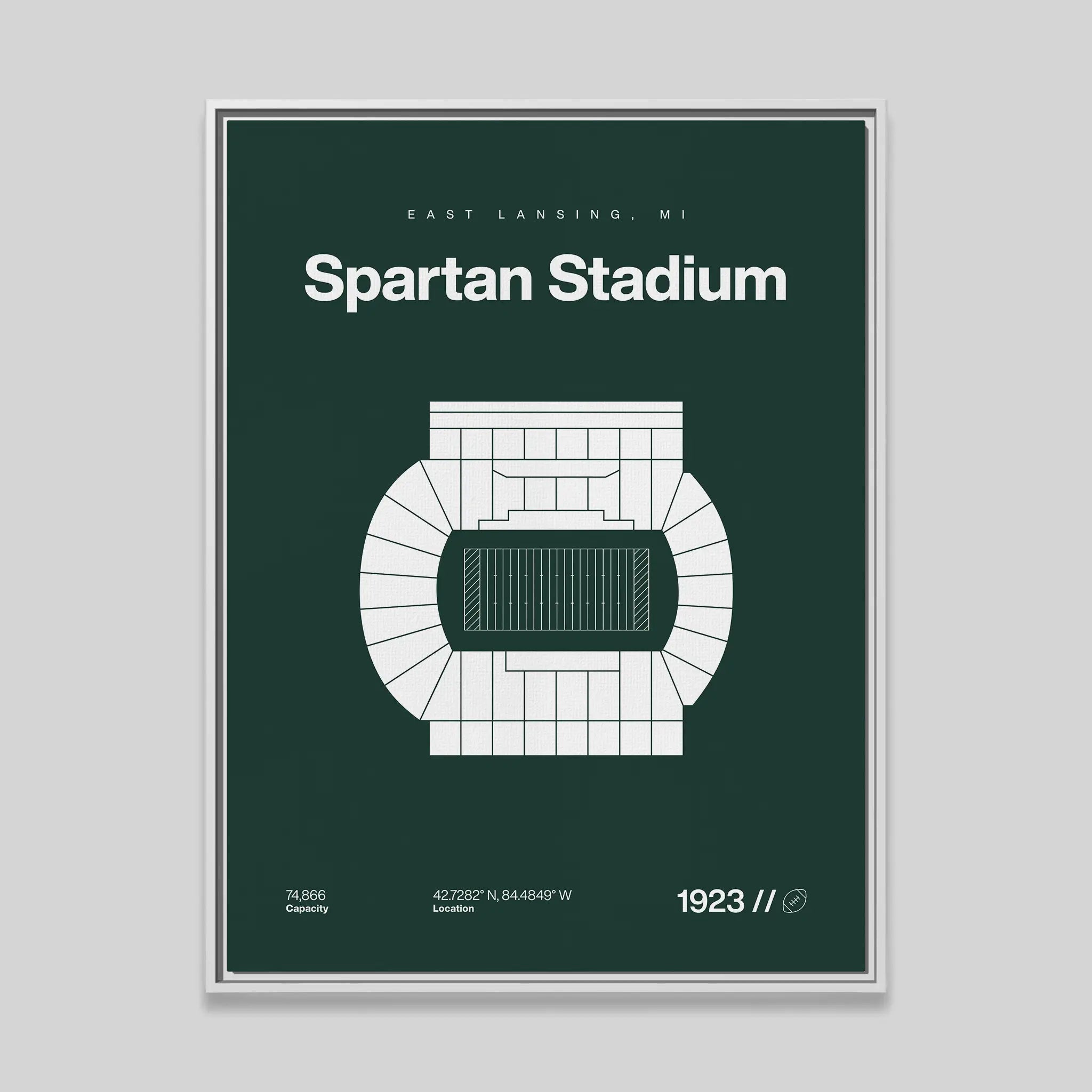 Michigan ST College Football Stadium Bold Canvas Art