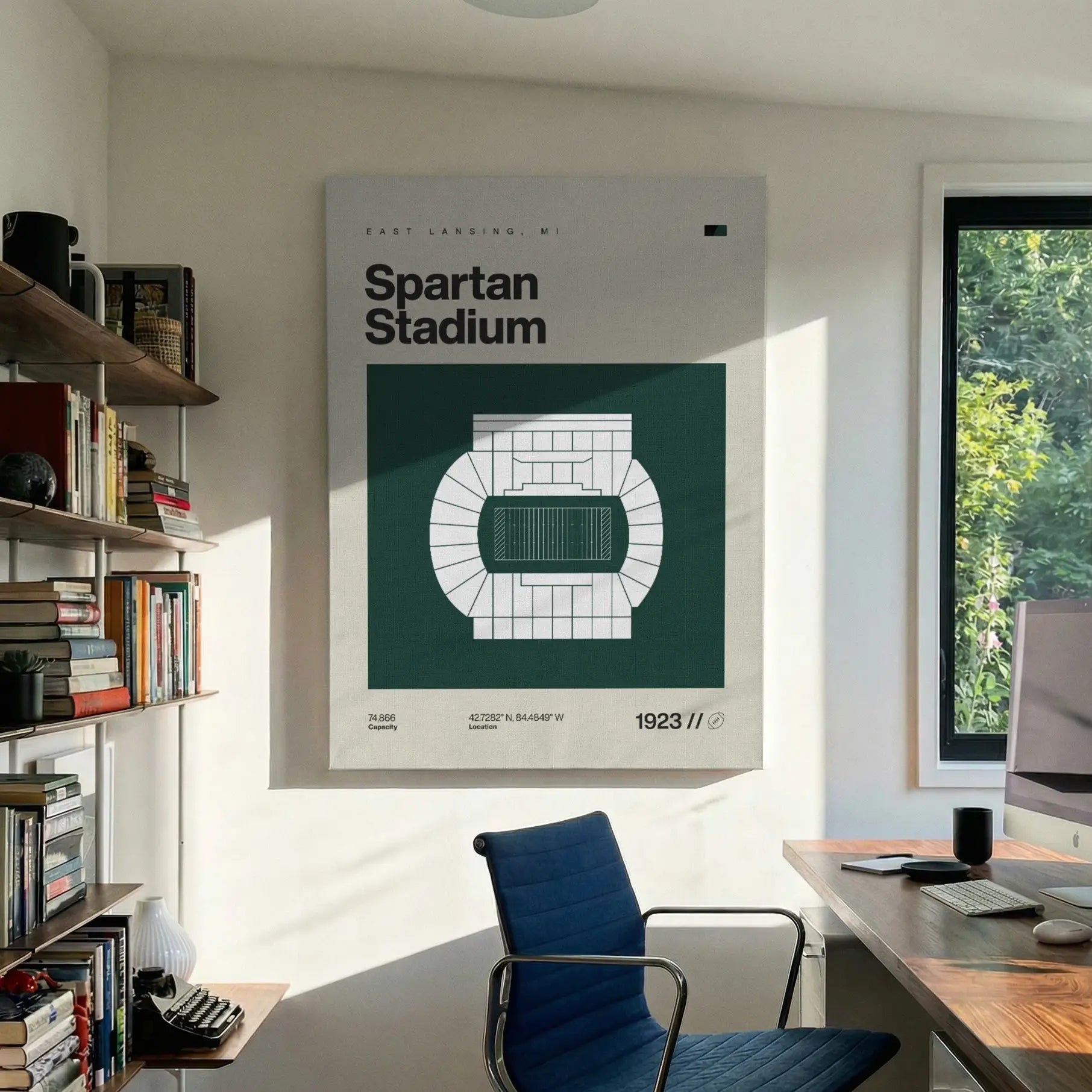 Michigan ST College Football Stadium Canvas Art