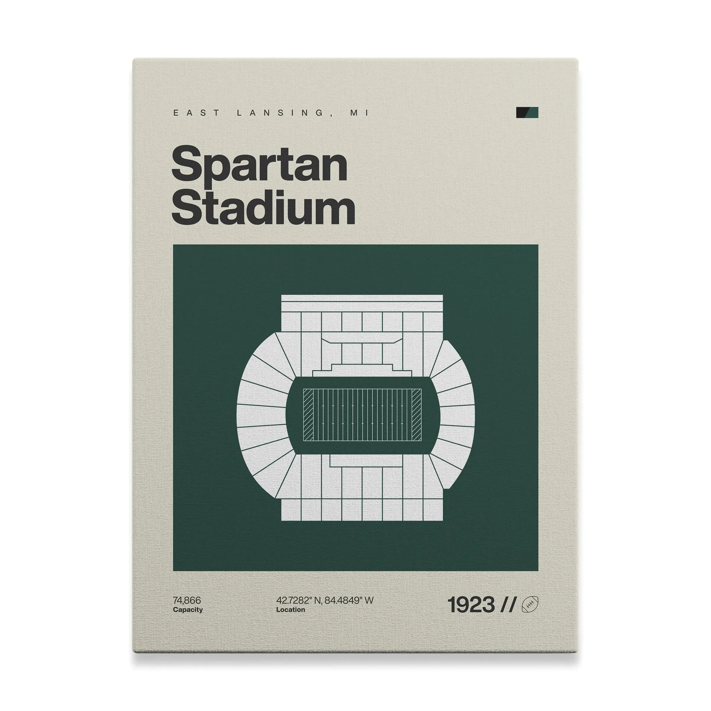 Michigan ST College Football Stadium Canvas Art