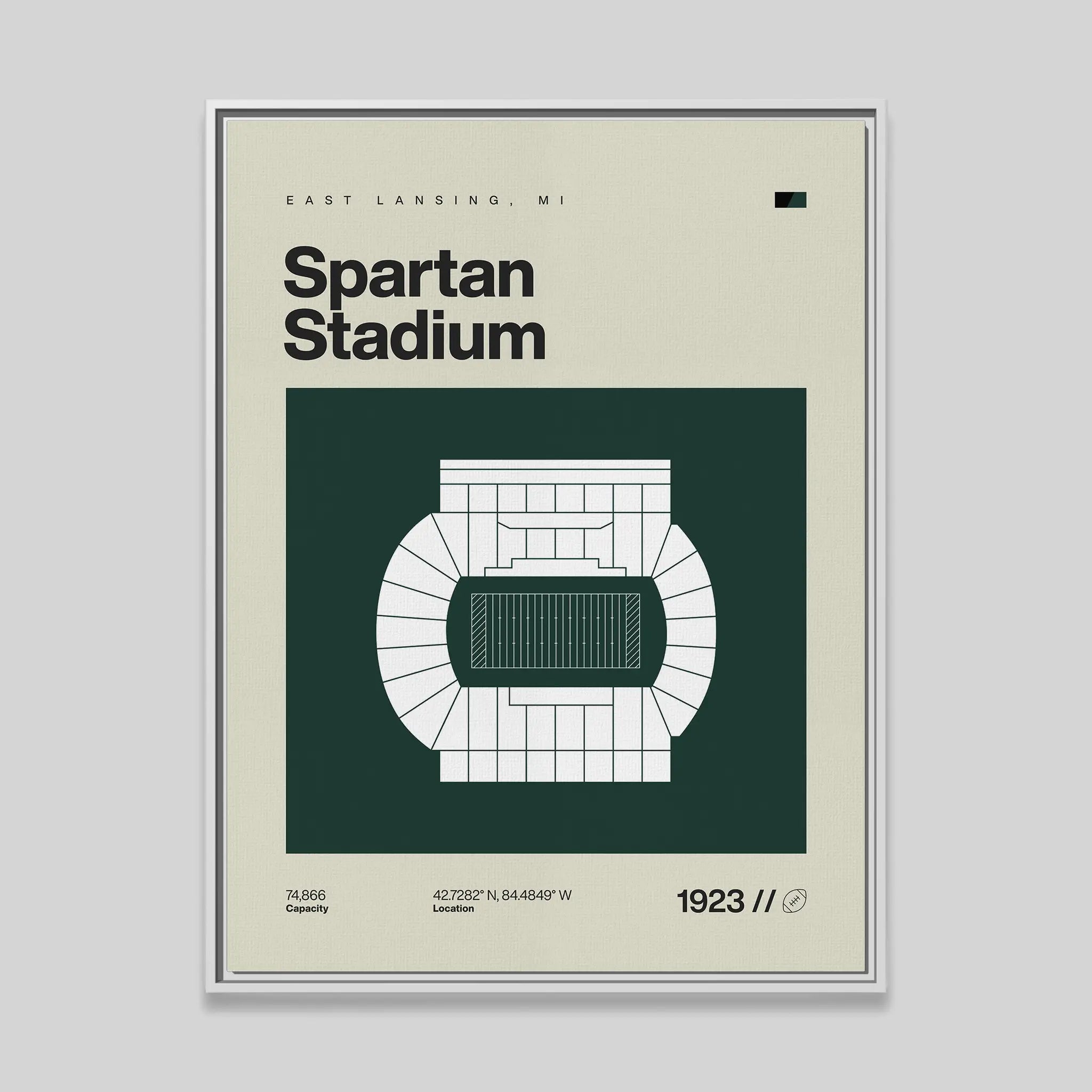 Michigan ST College Football Stadium Canvas Art