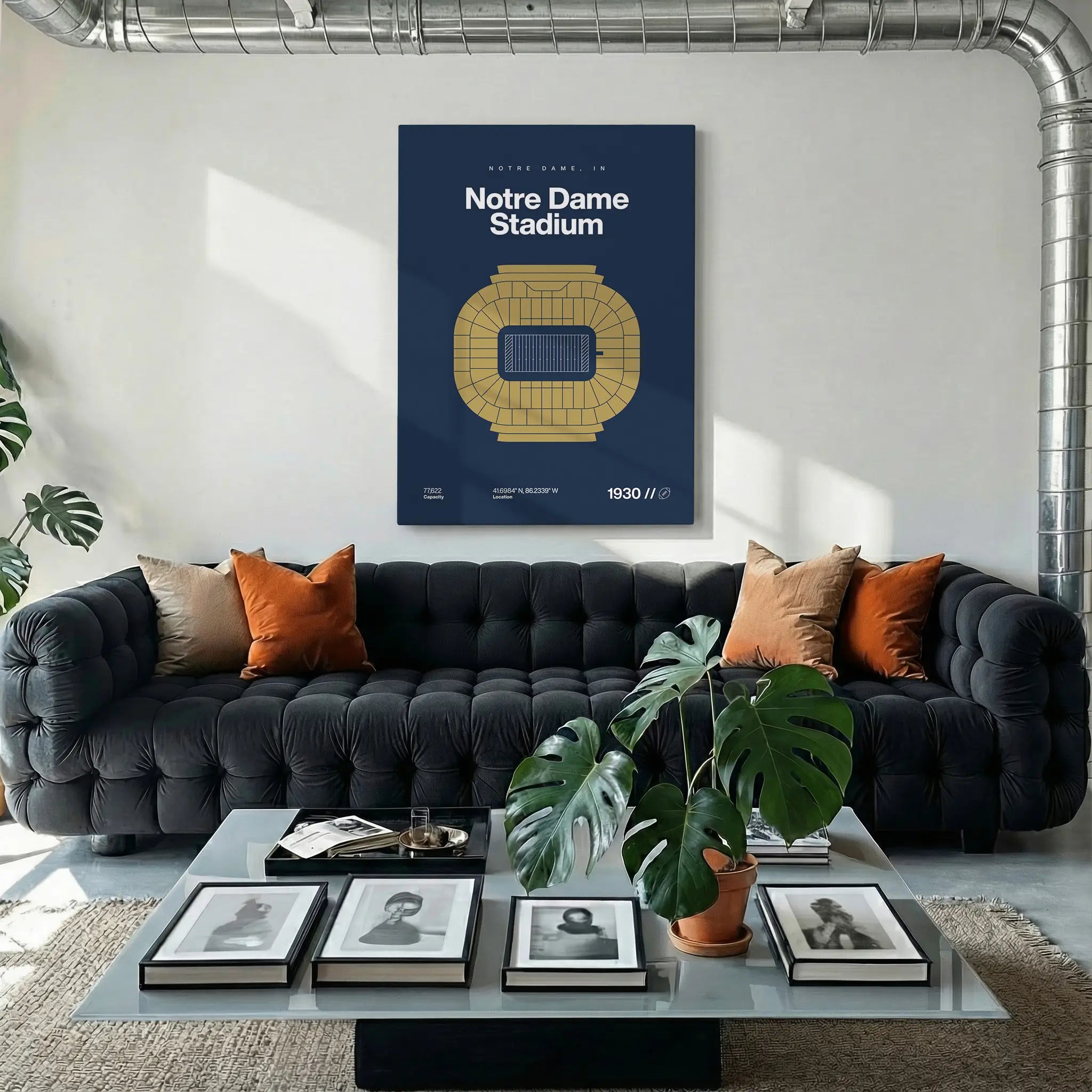 Notre Dame College Football Stadium Bold Canvas Art