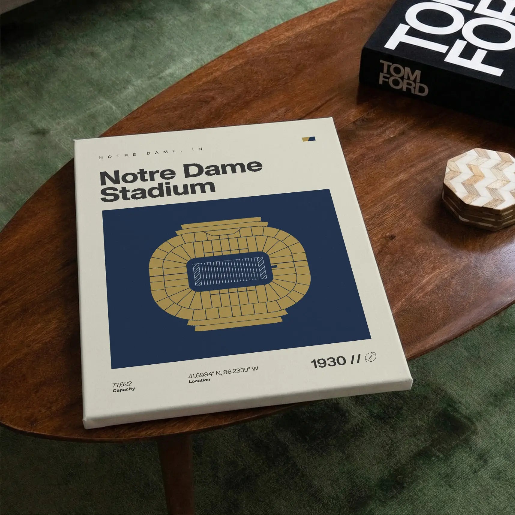 Notre Dame College Football Stadium Canvas Art