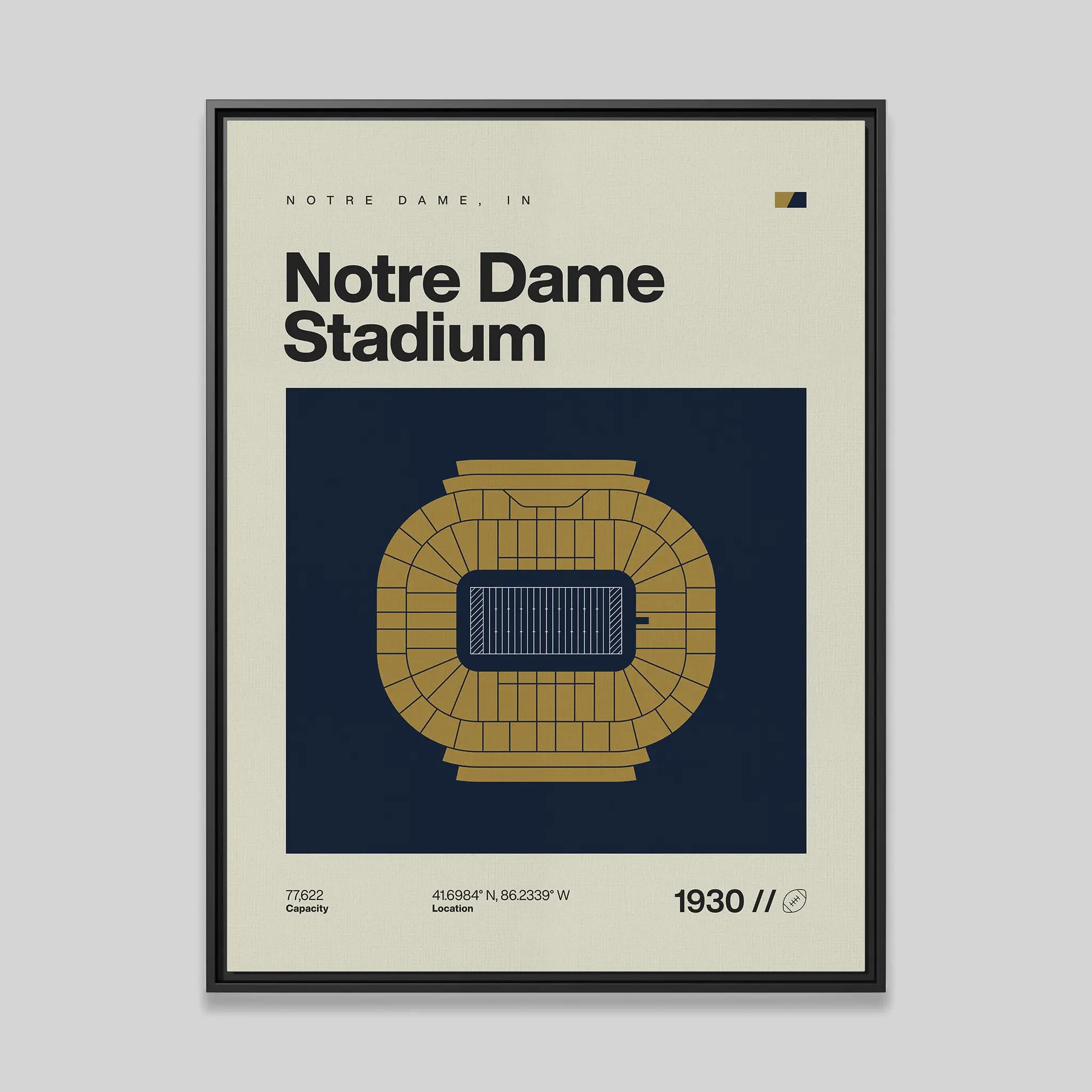 Notre Dame College Football Stadium Canvas Art