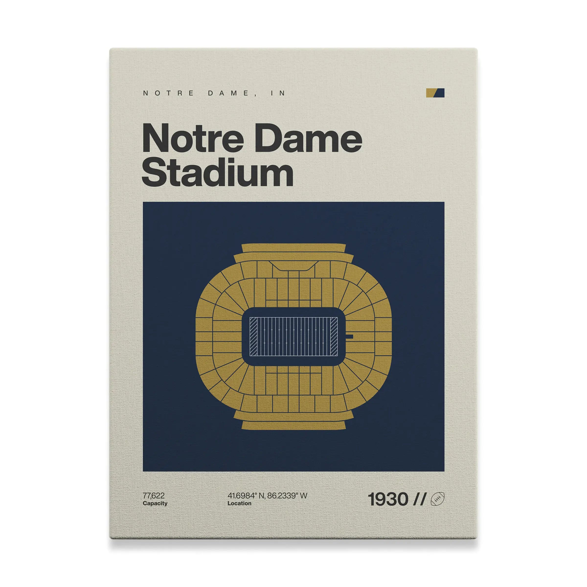 Notre Dame College Football Stadium Canvas Art