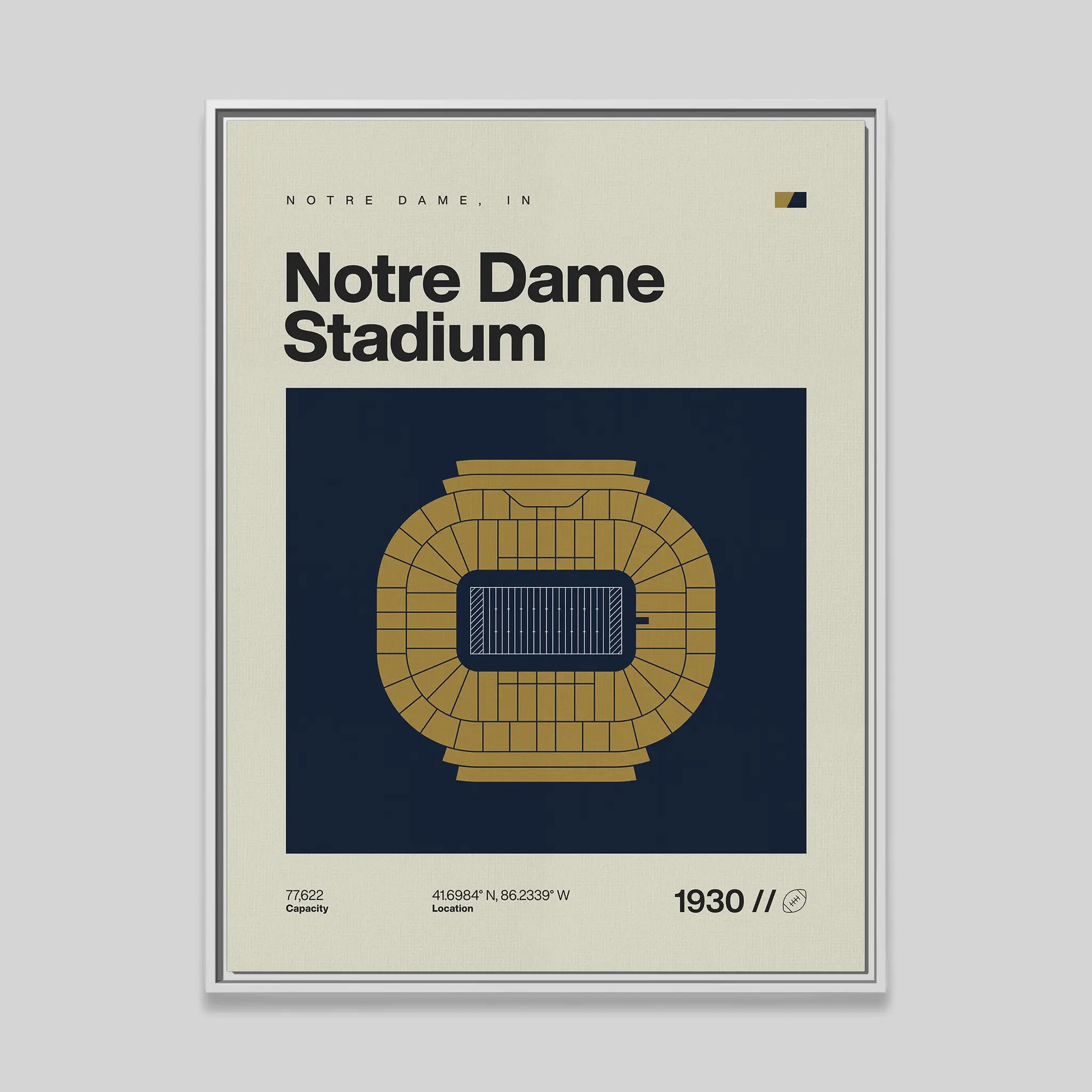 Notre Dame College Football Stadium Canvas Art