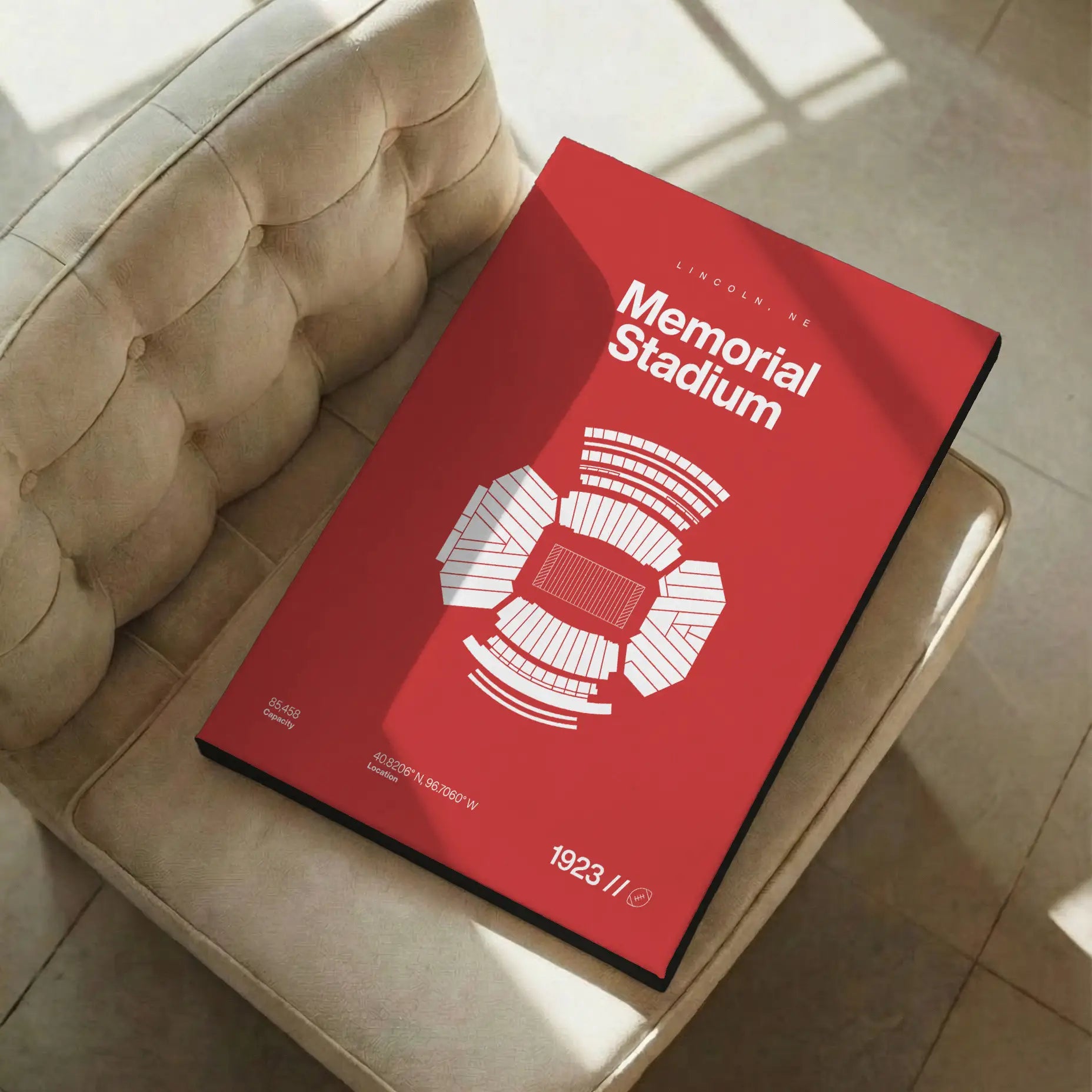 Nebraska College Football Stadium Bold Canvas Art