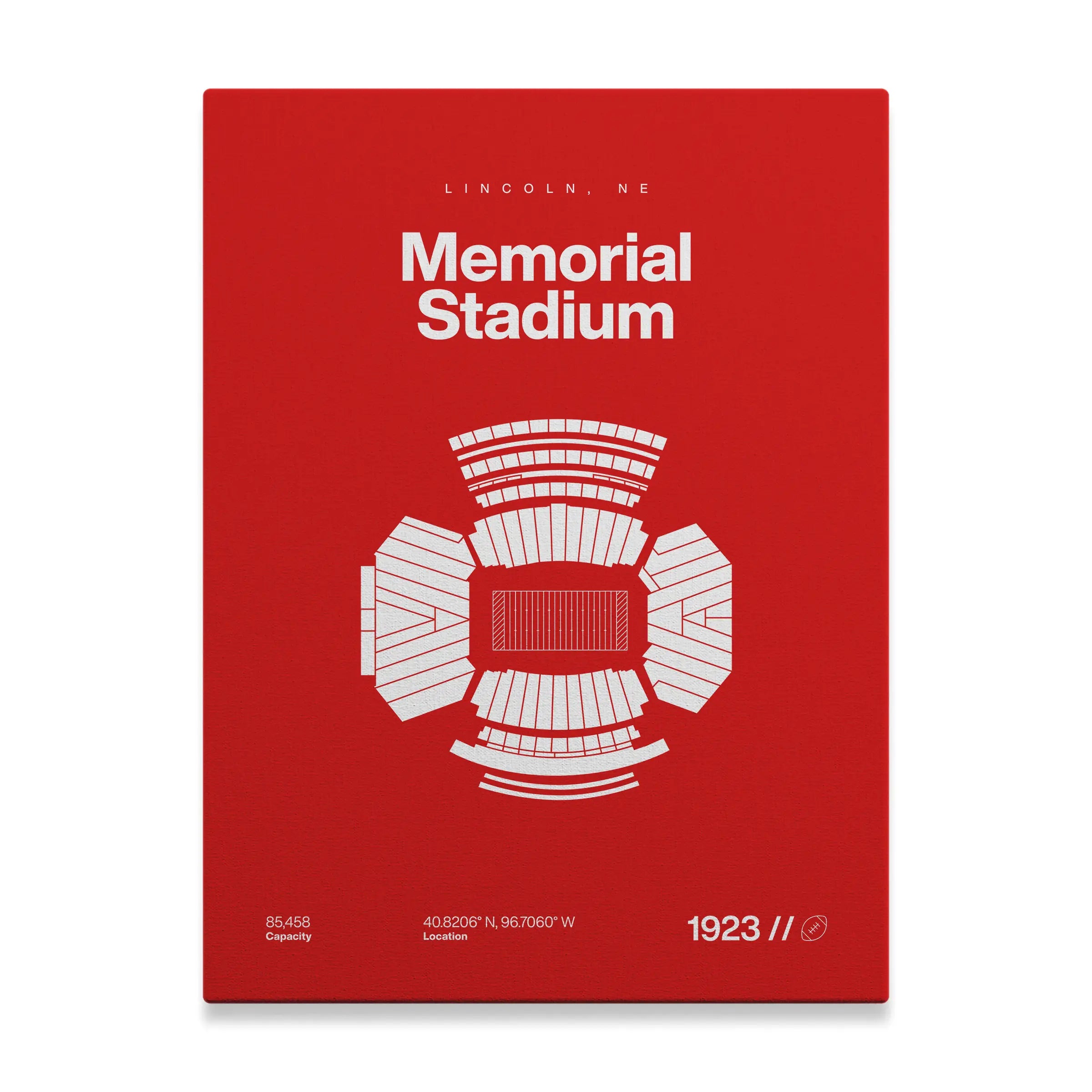 Nebraska College Football Stadium Bold Canvas Art