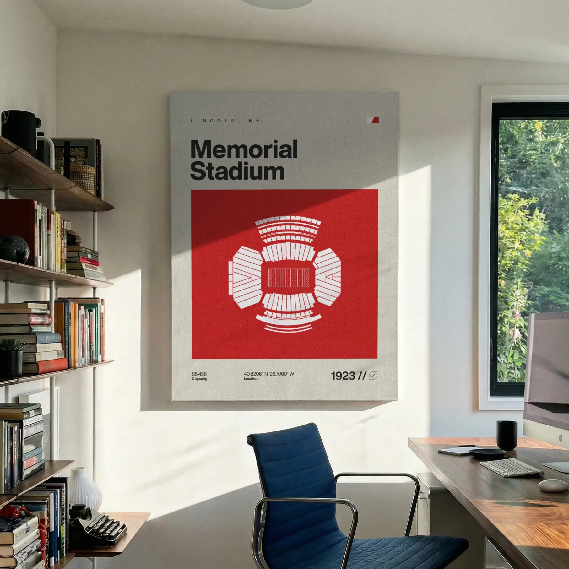 Nebraska College Football Stadium Canvas Art