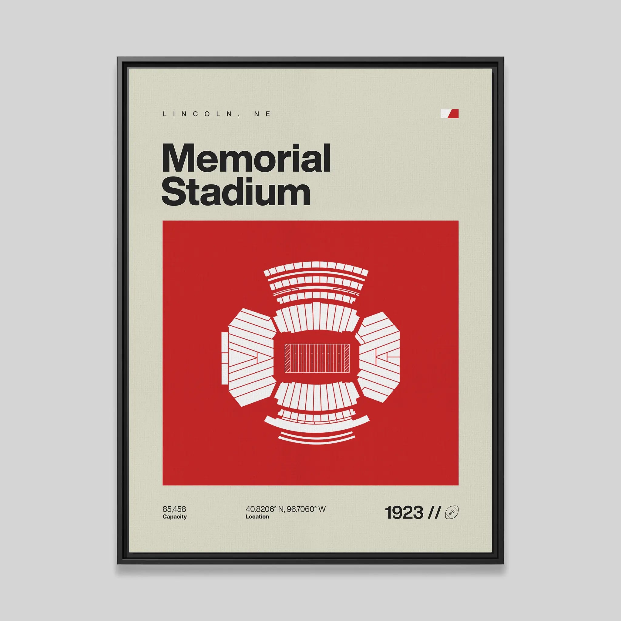 Nebraska College Football Stadium Canvas Art