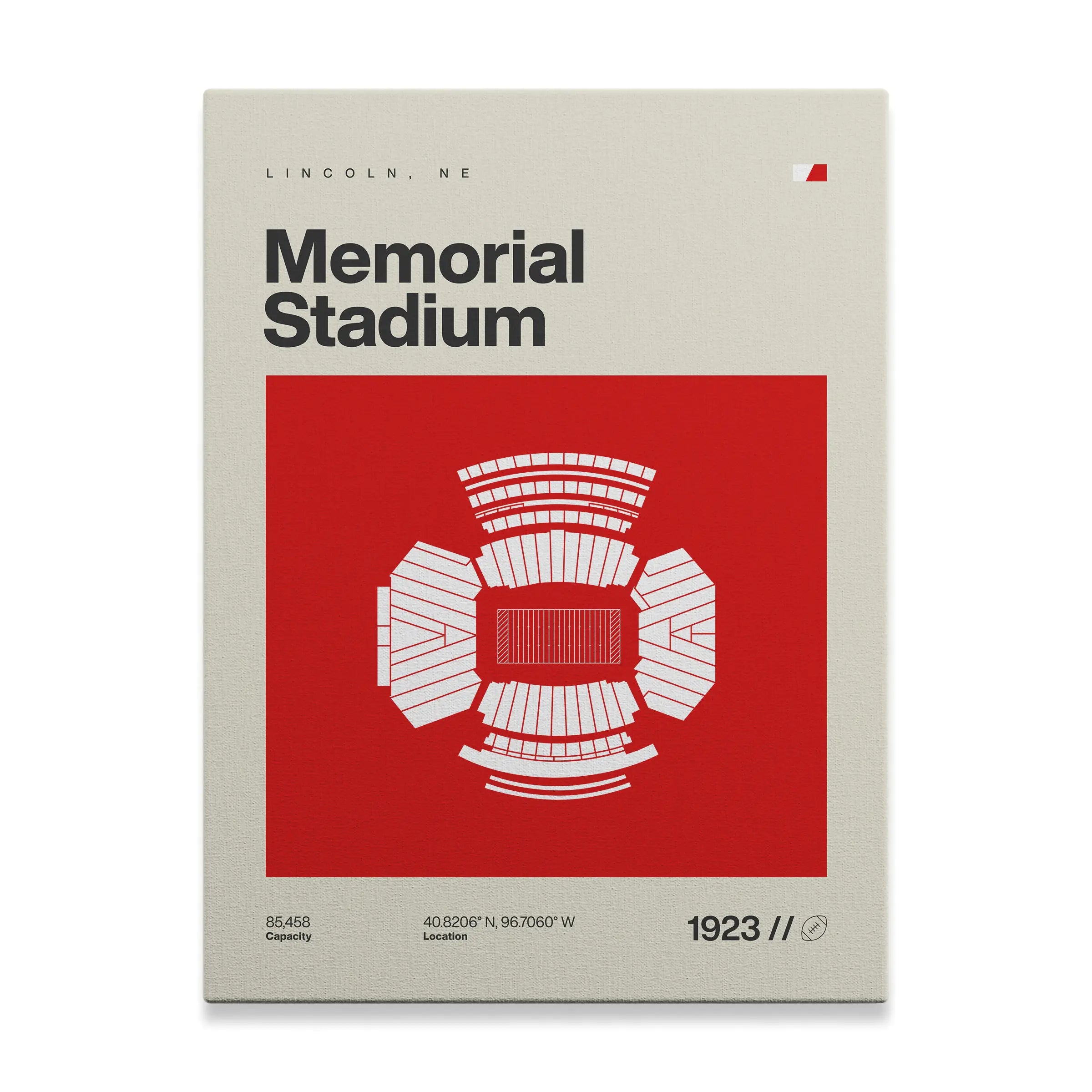 Nebraska College Football Stadium Canvas Art
