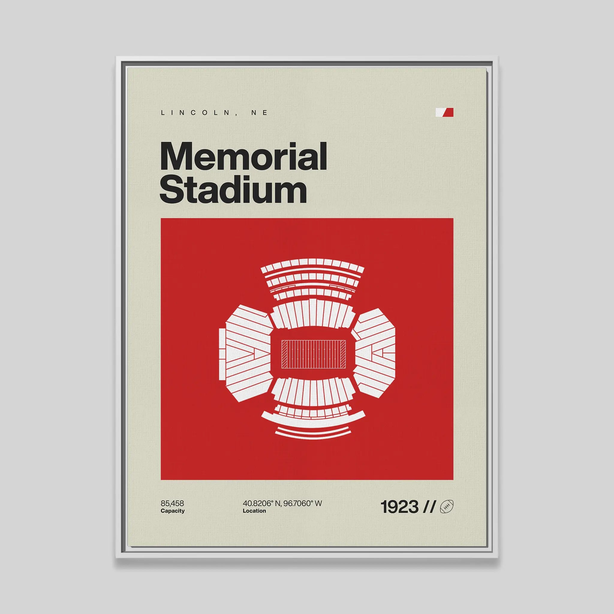 Nebraska College Football Stadium Canvas Art