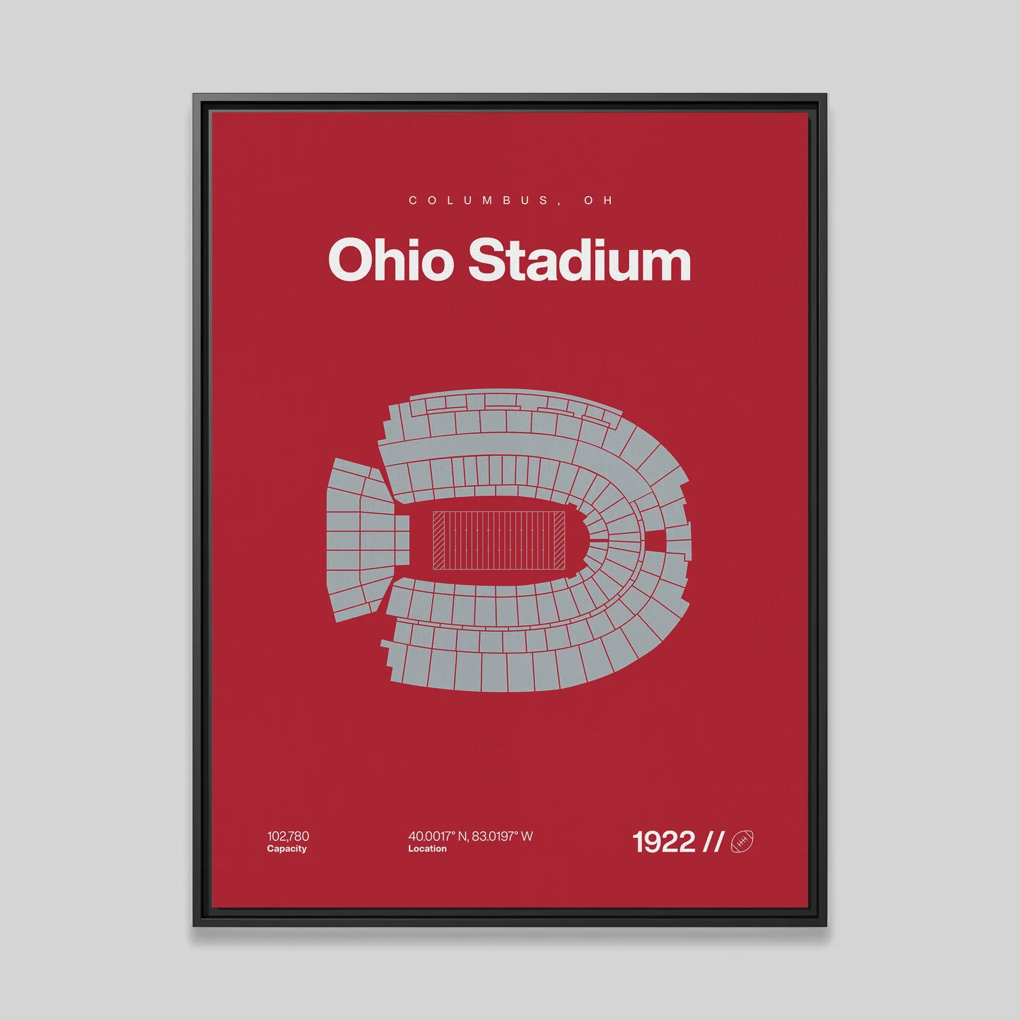 Ohio College Football Stadium Bold Canvas Art