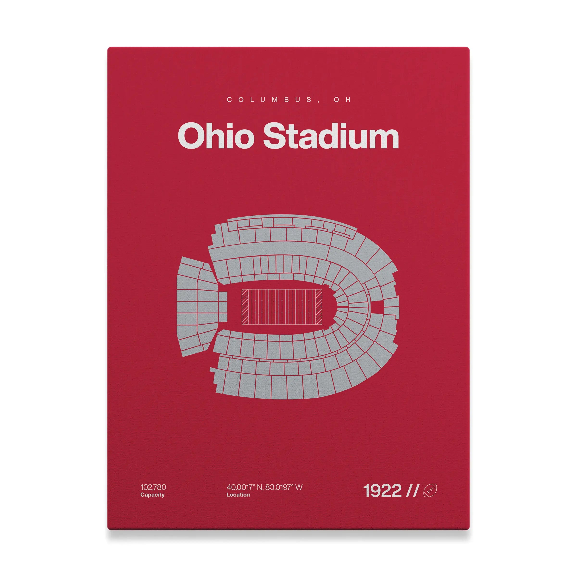 Ohio College Football Stadium Bold Canvas Art