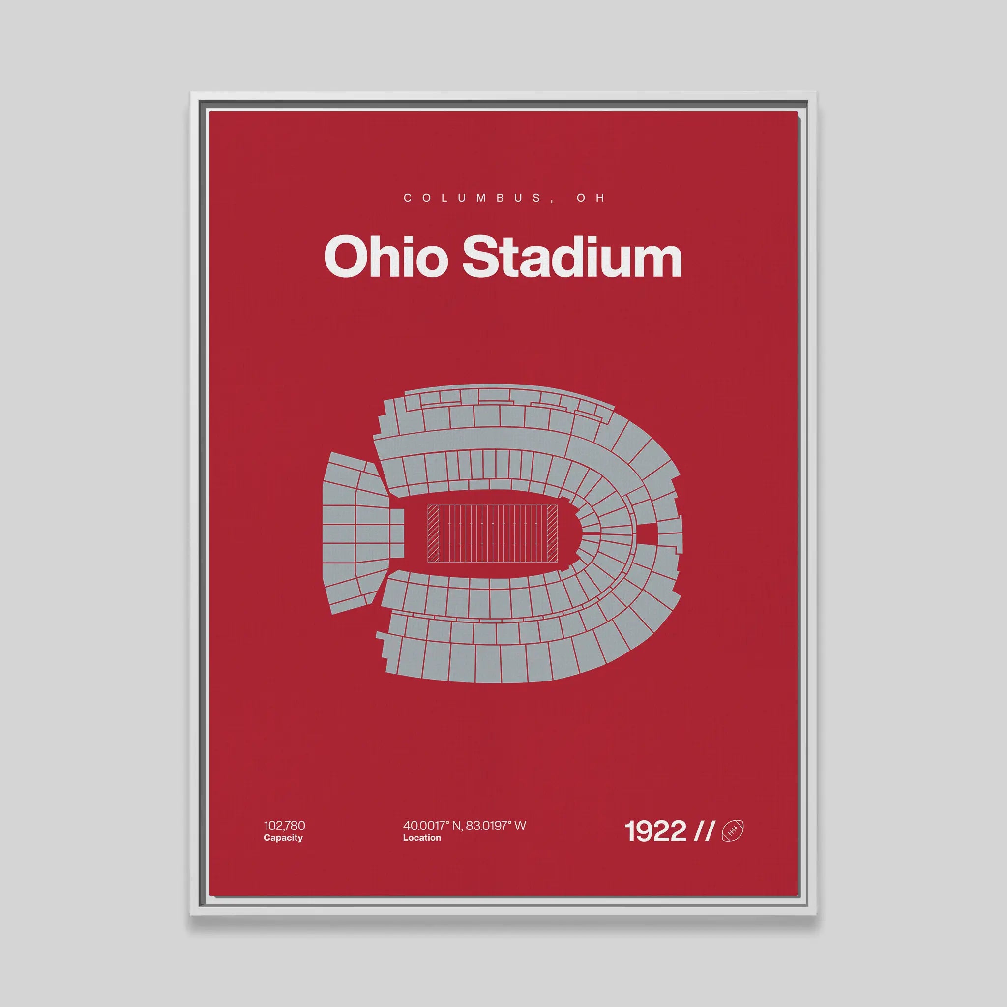 Ohio College Football Stadium Bold Canvas Art