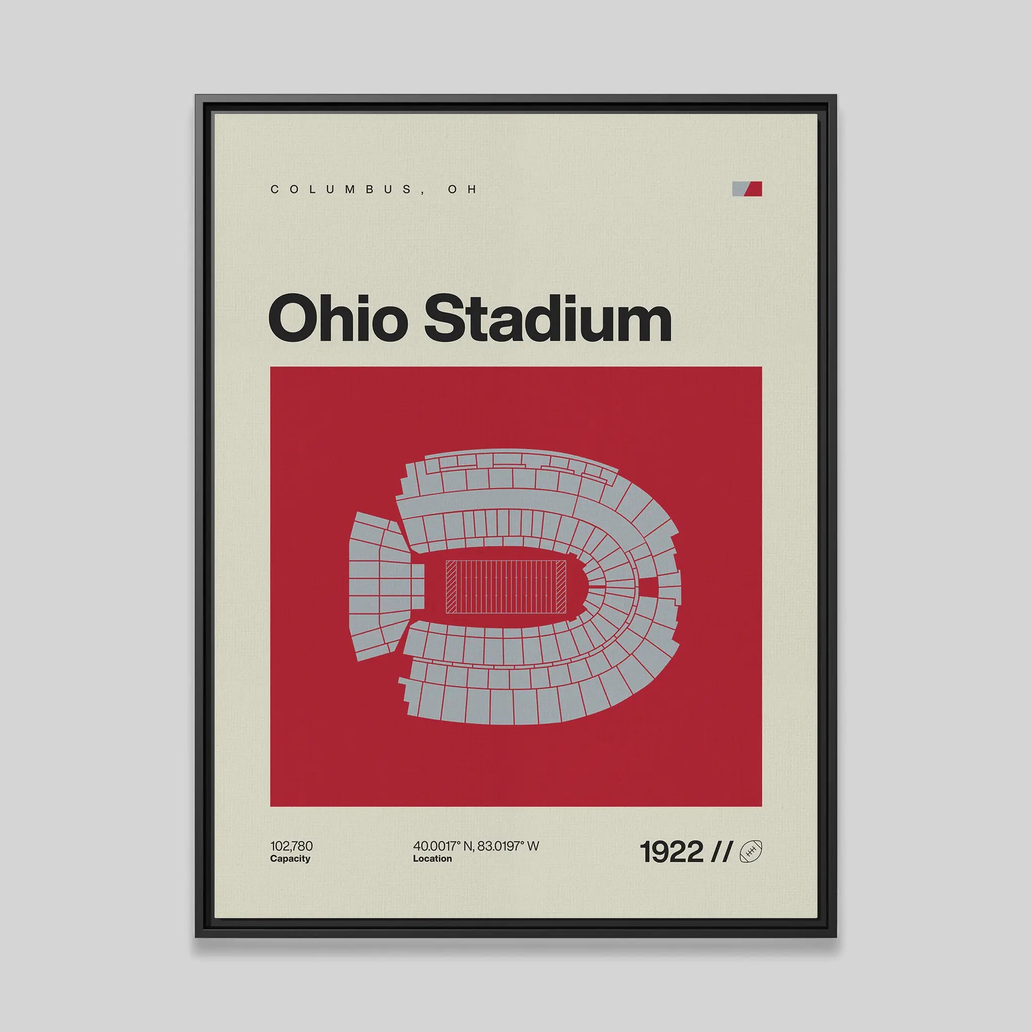 Ohio College Football Stadium Canvas Art