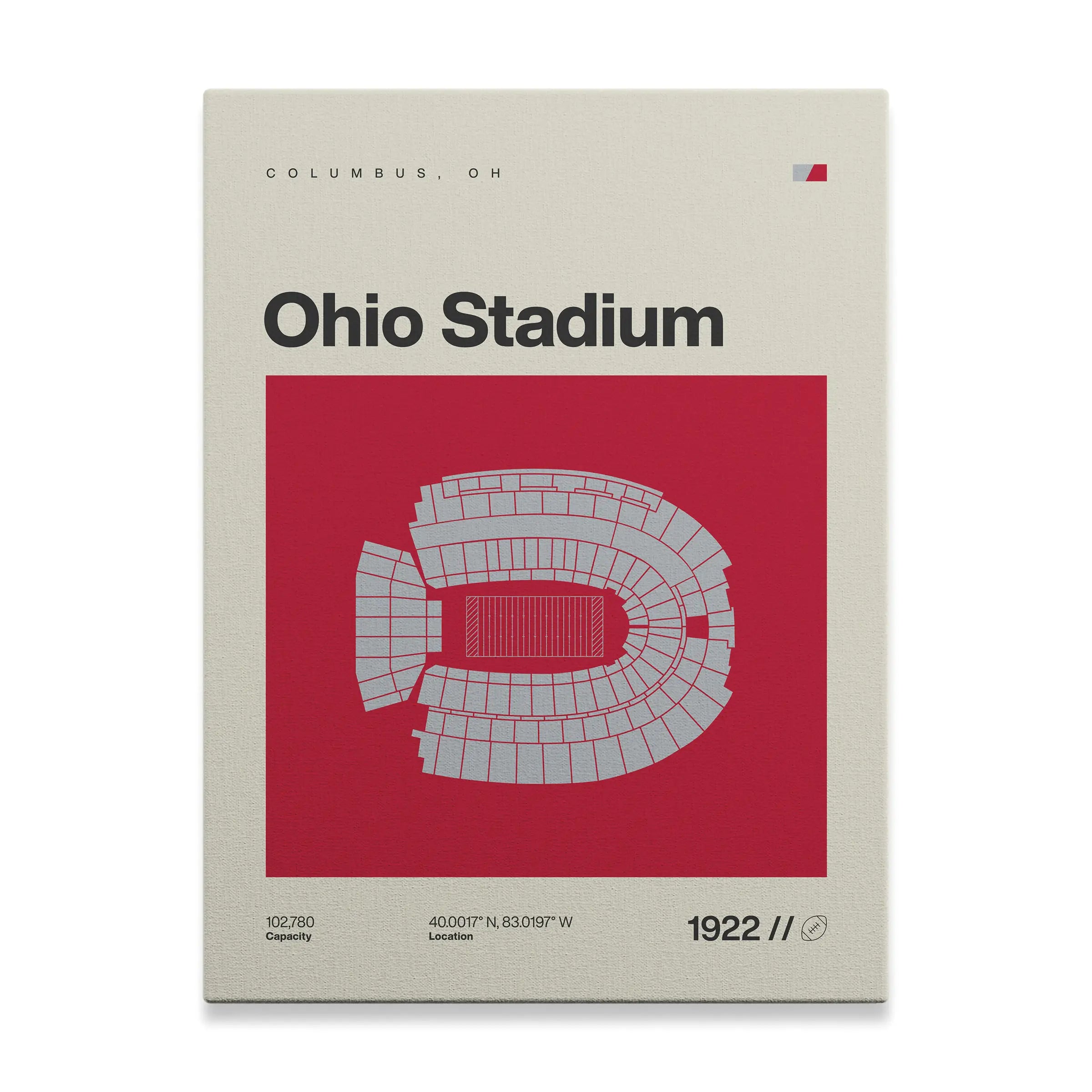 Ohio College Football Stadium Canvas Art
