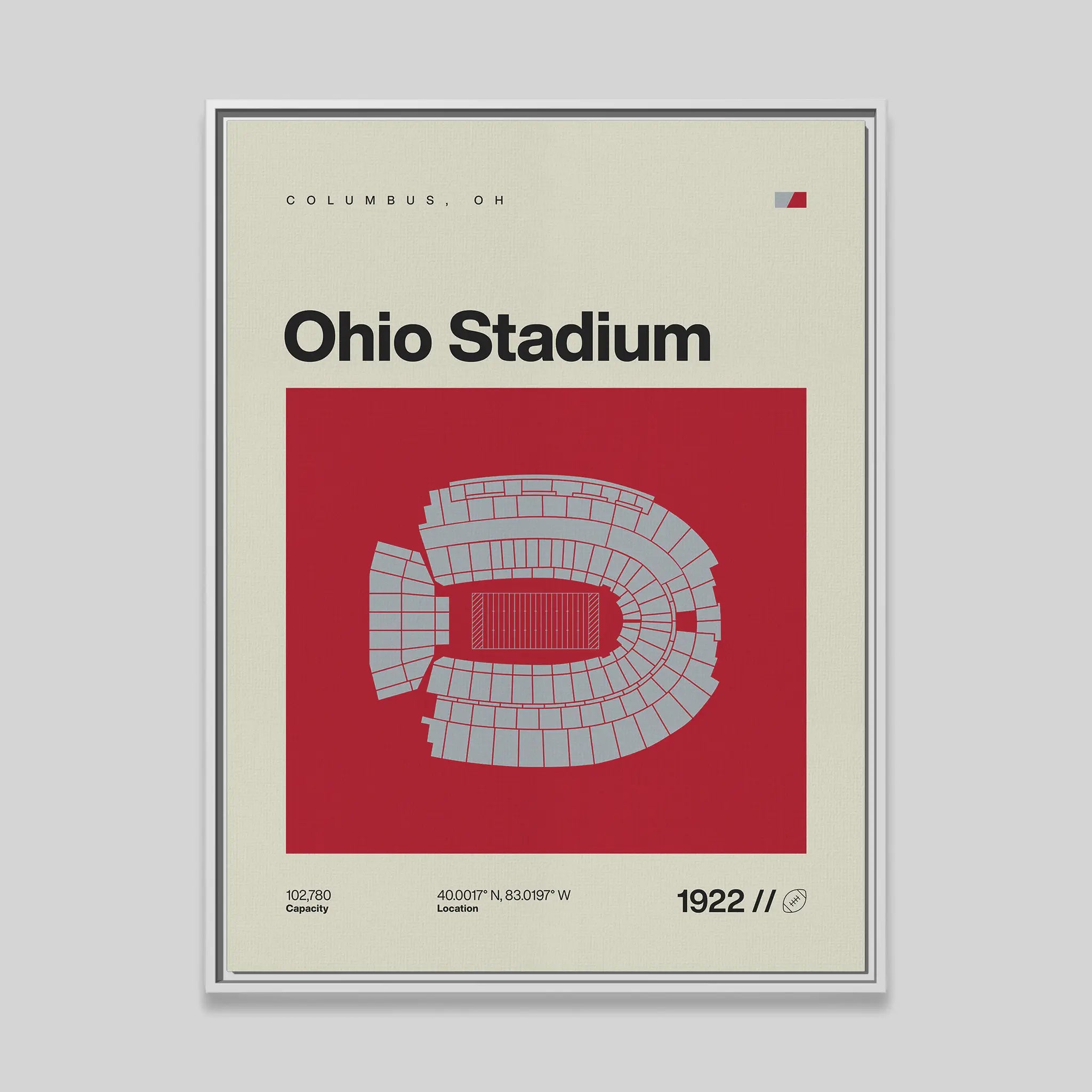 Ohio College Football Stadium Canvas Art