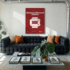 Oklahoma College Football Stadium Bold Canvas Art